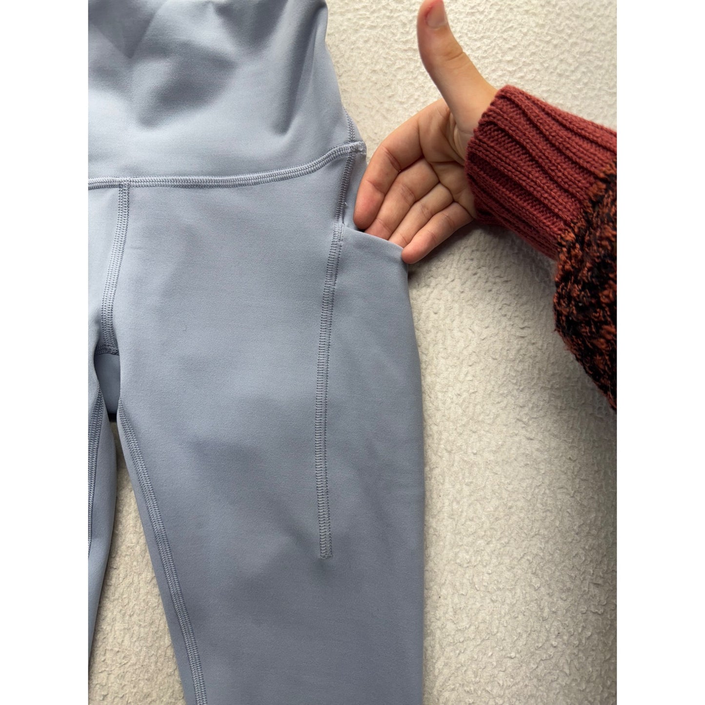 Lululemon High-Rise Leggings With Pockets Size S Blue #153B