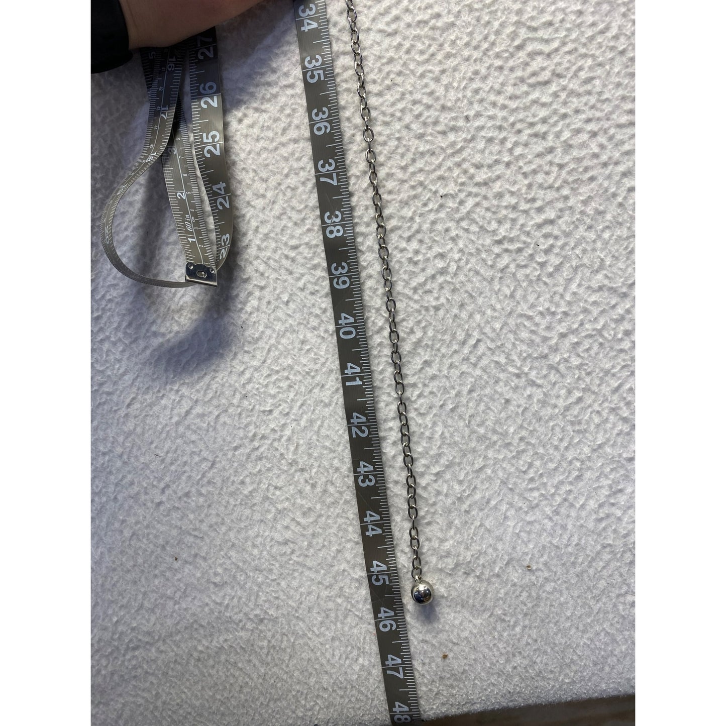 Vintage Silver Mesh belt With Adjustable Chain Clasp #5958
