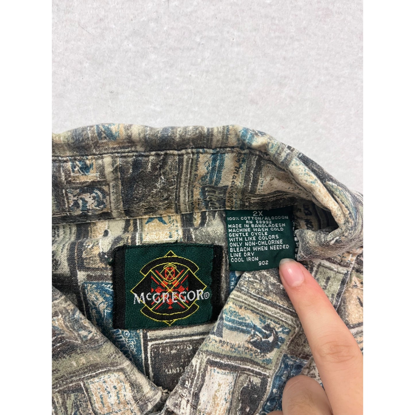 McGregor Short Sleeve Button-Up Shirt 2XL #367A