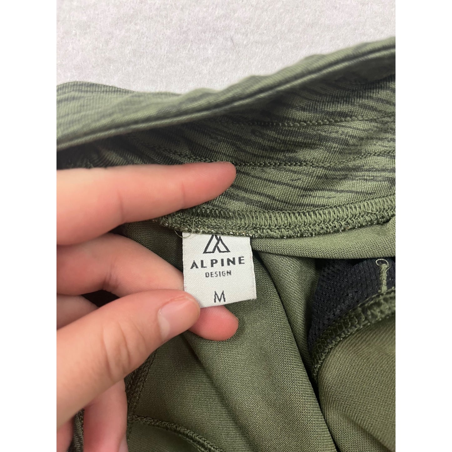 Alpine Design Womens Medium Green Striped Leggings With Zipper Pockets #6553