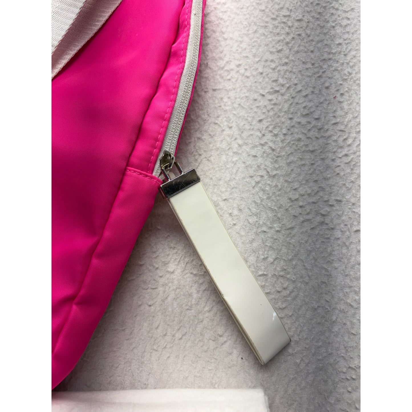 Pink Sling Bag With White Adjustable Strap #7674
