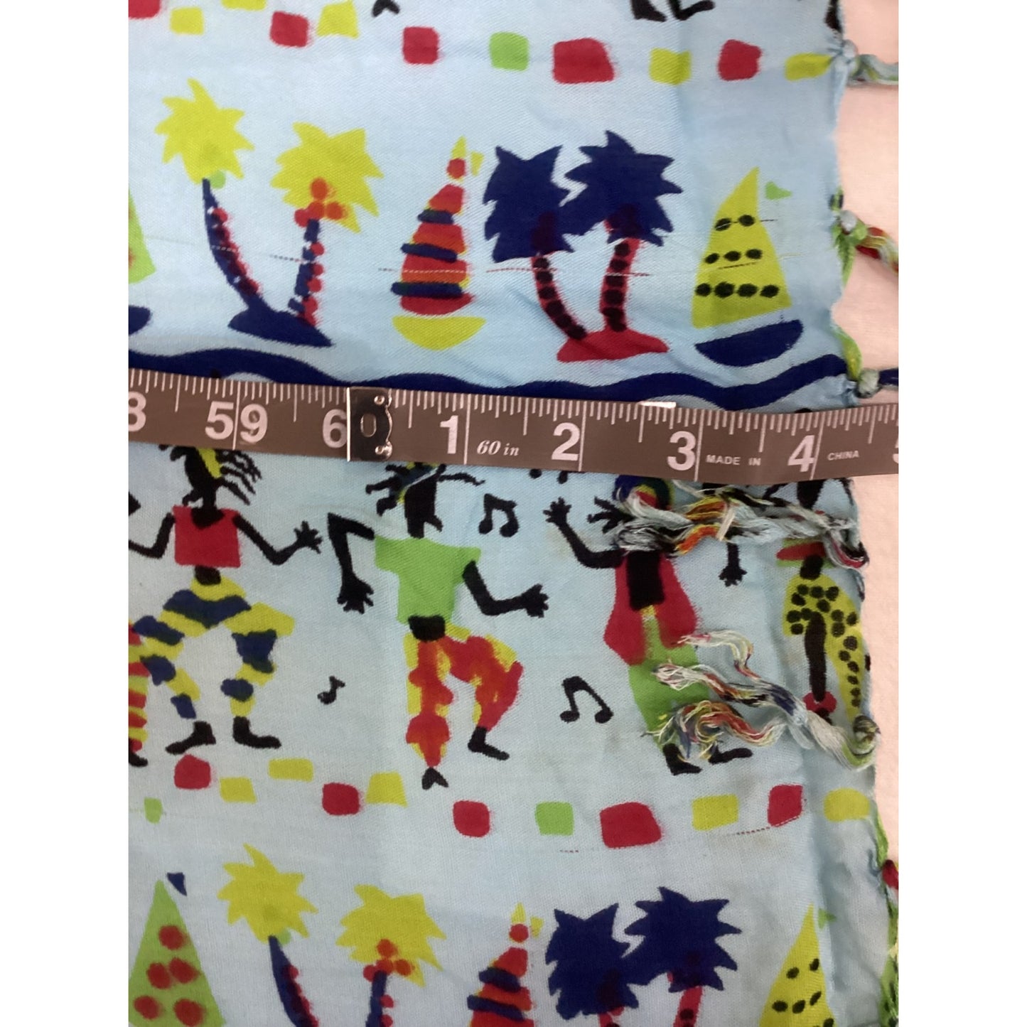 Bahamas Light Scarf with tassels