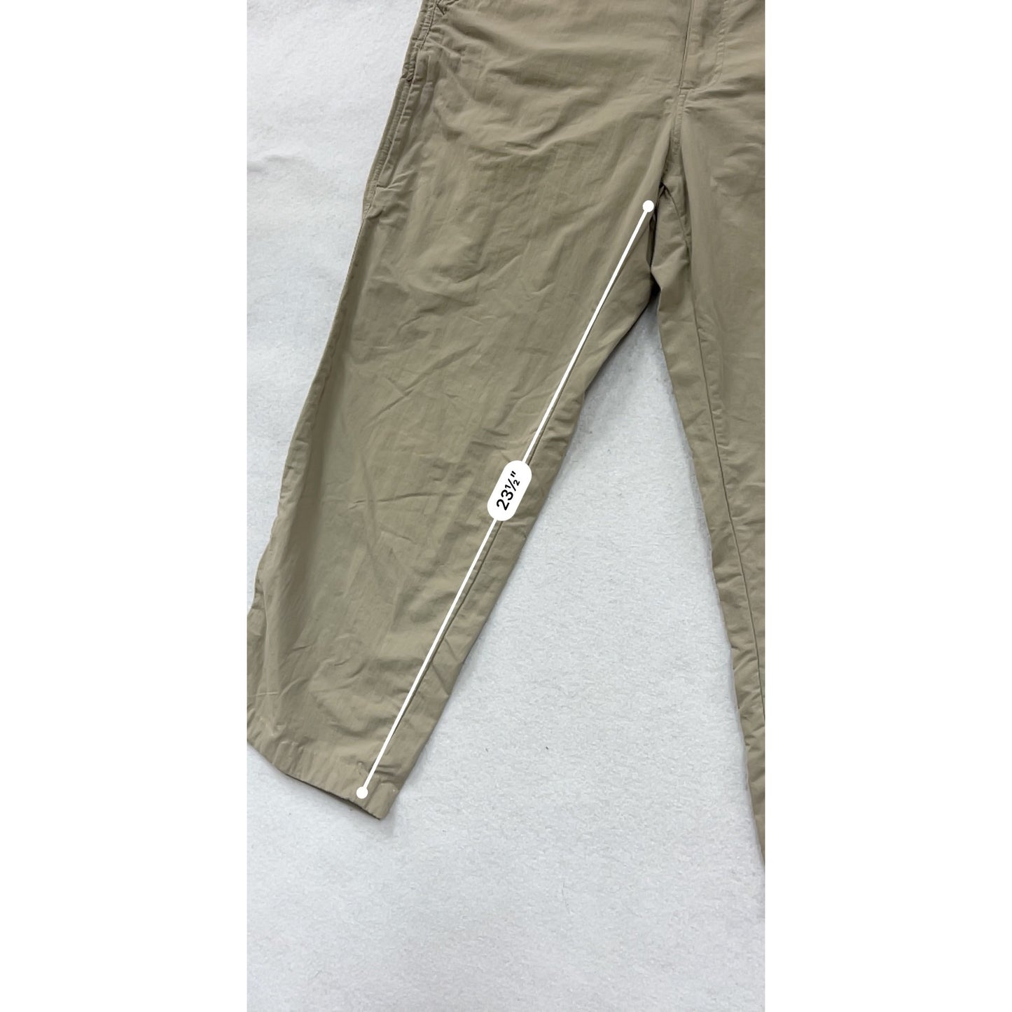 Mens REI Beige Nylon Casual Pants 38x30 Lightweight Travel Wear #8900