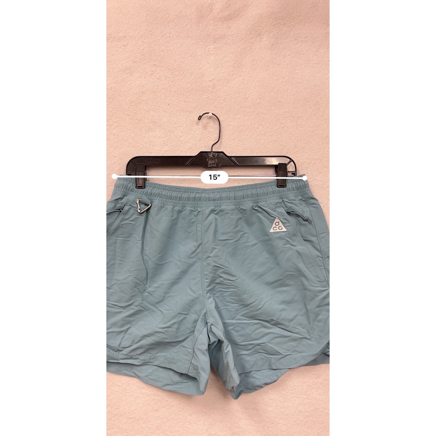 Nike ACG Womens Light Blue Nylon Shorts M #6619