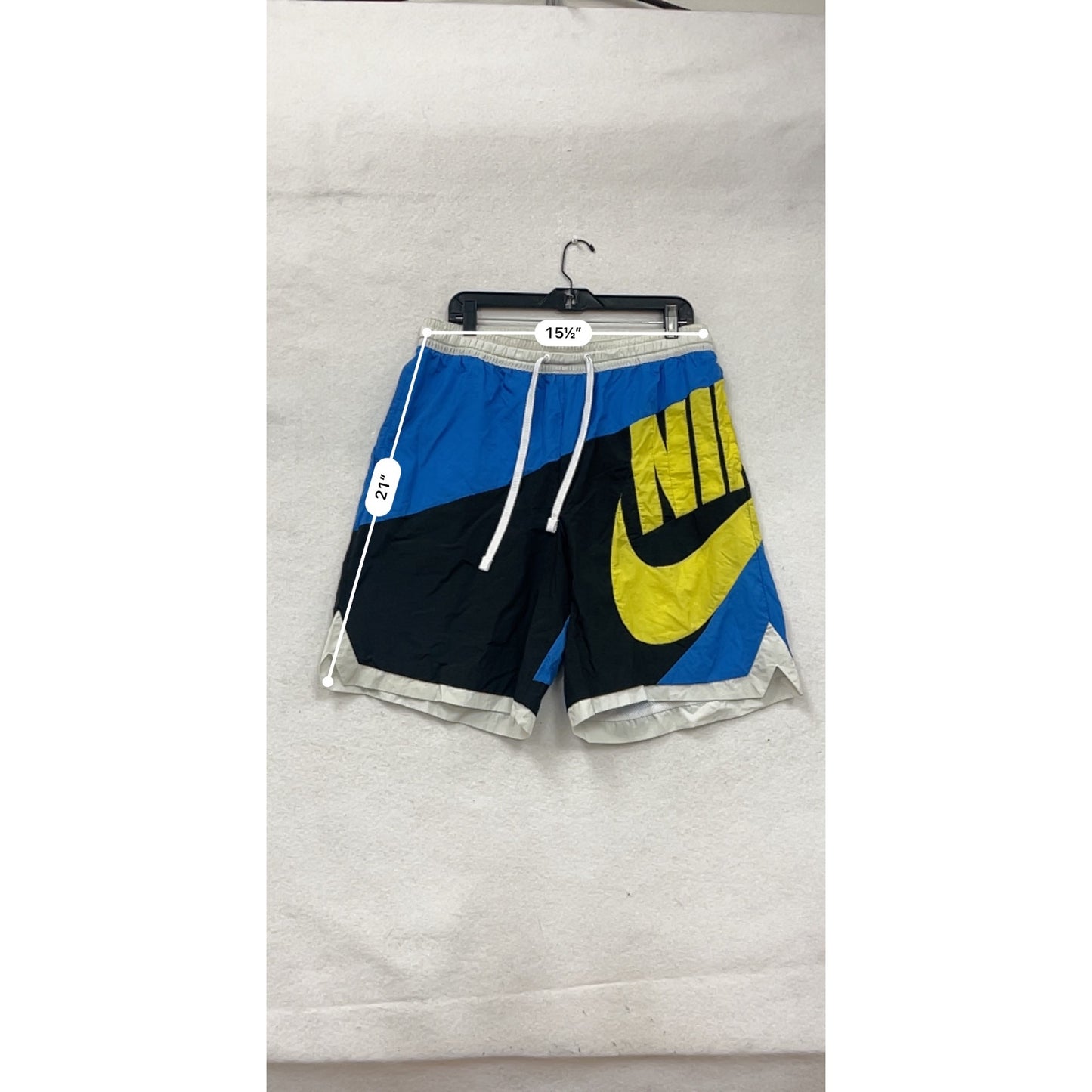 Nike Mens XL Swim Shorts Blue/Yellow/Black Colorblock #38A