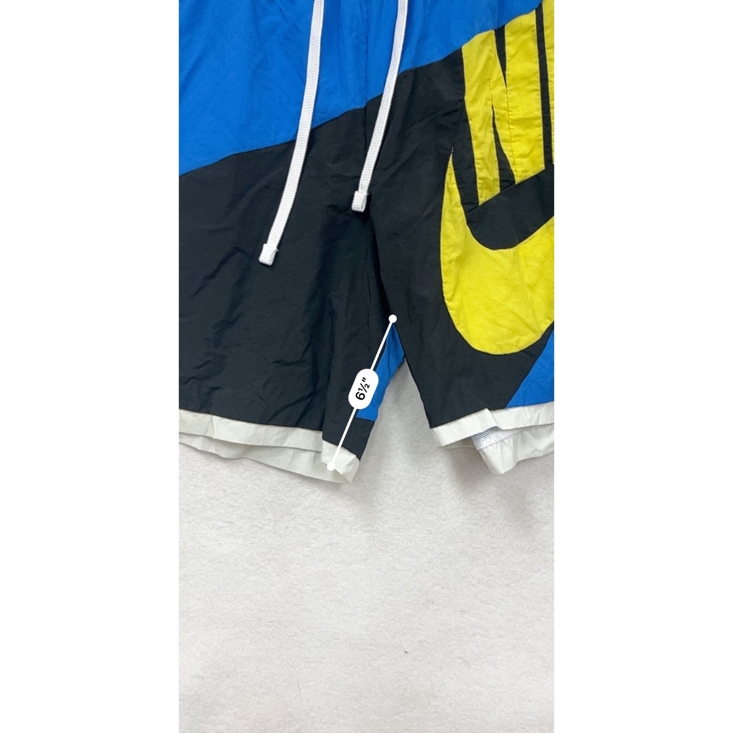 Nike Mens XL Swim Shorts Blue/Yellow/Black Colorblock #38A