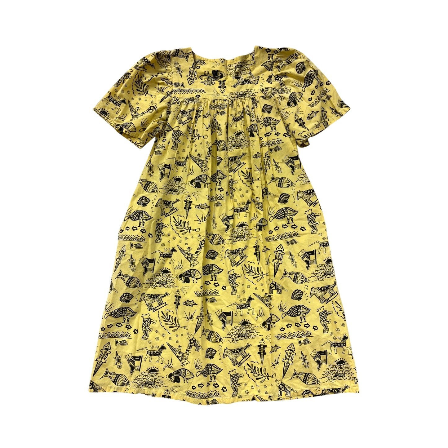 Women’s Unbranded Yellow African Print Dress #6002