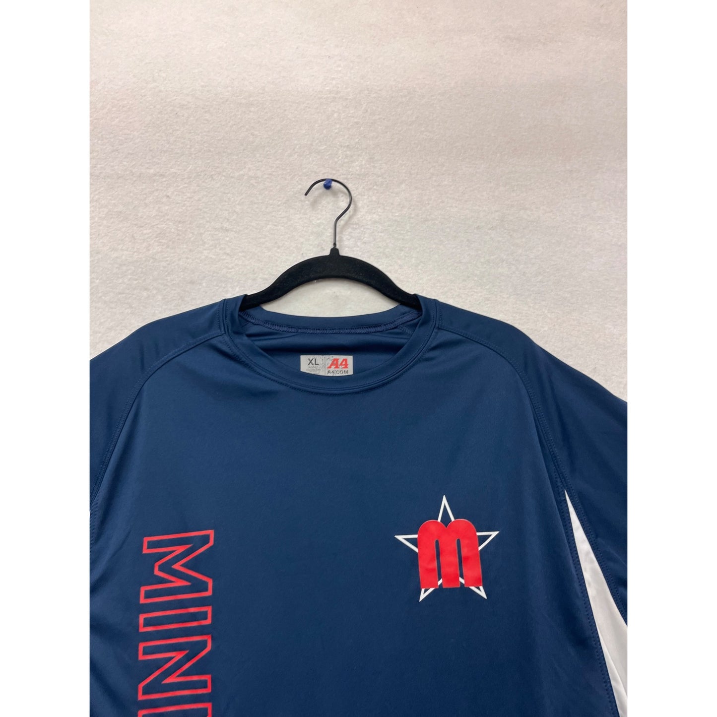 Minnesota Blue & White A4 XL Short Sleeve Athletic Shirt #936A