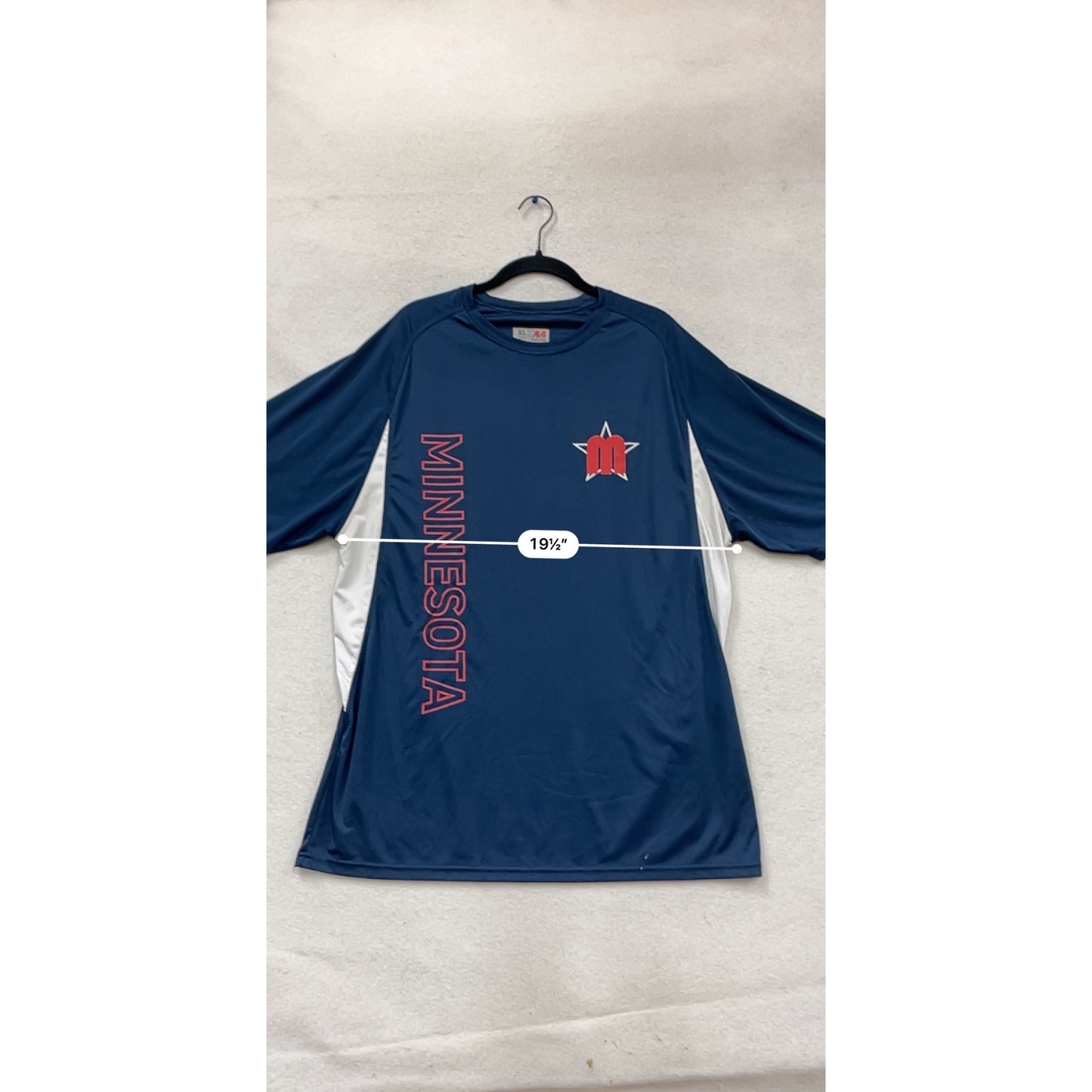 Minnesota Blue & White A4 XL Short Sleeve Athletic Shirt #936A