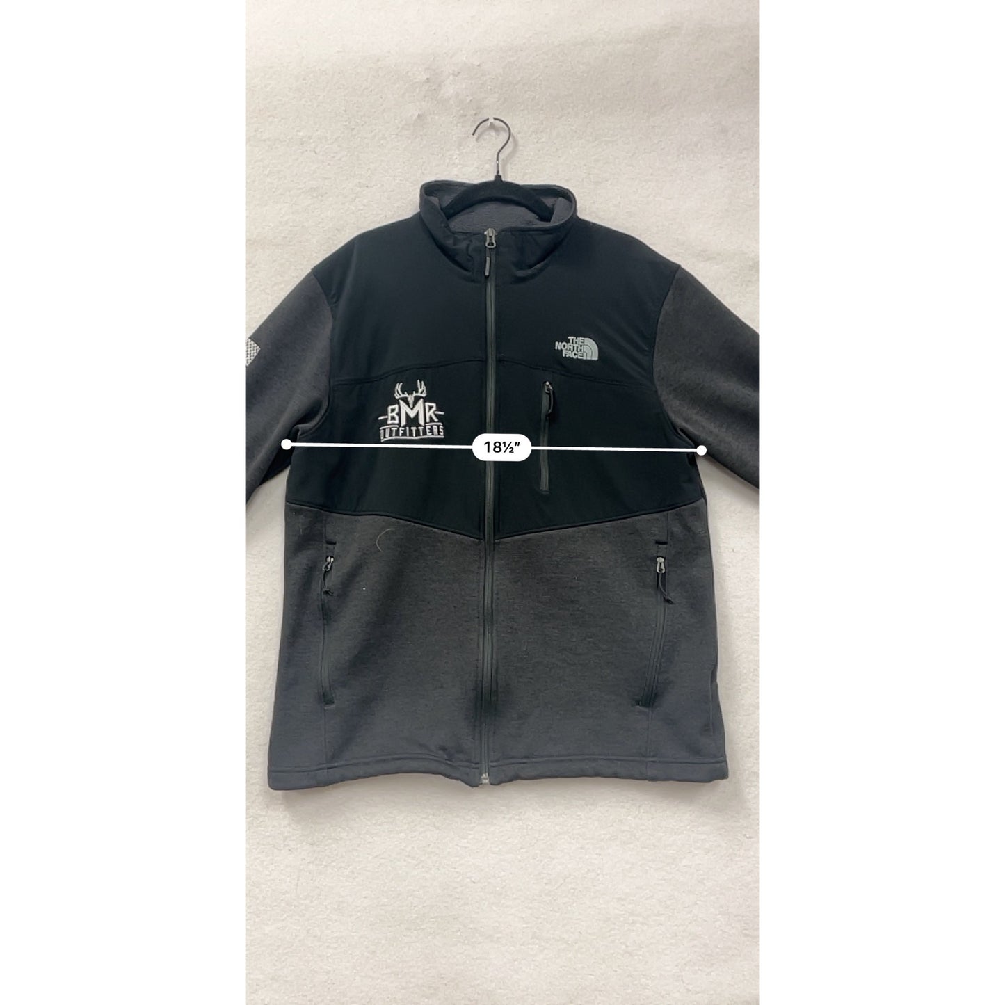 The North Face Mens Large BMR Outfitters Full-Zip Jacket Black & Gray #6954
