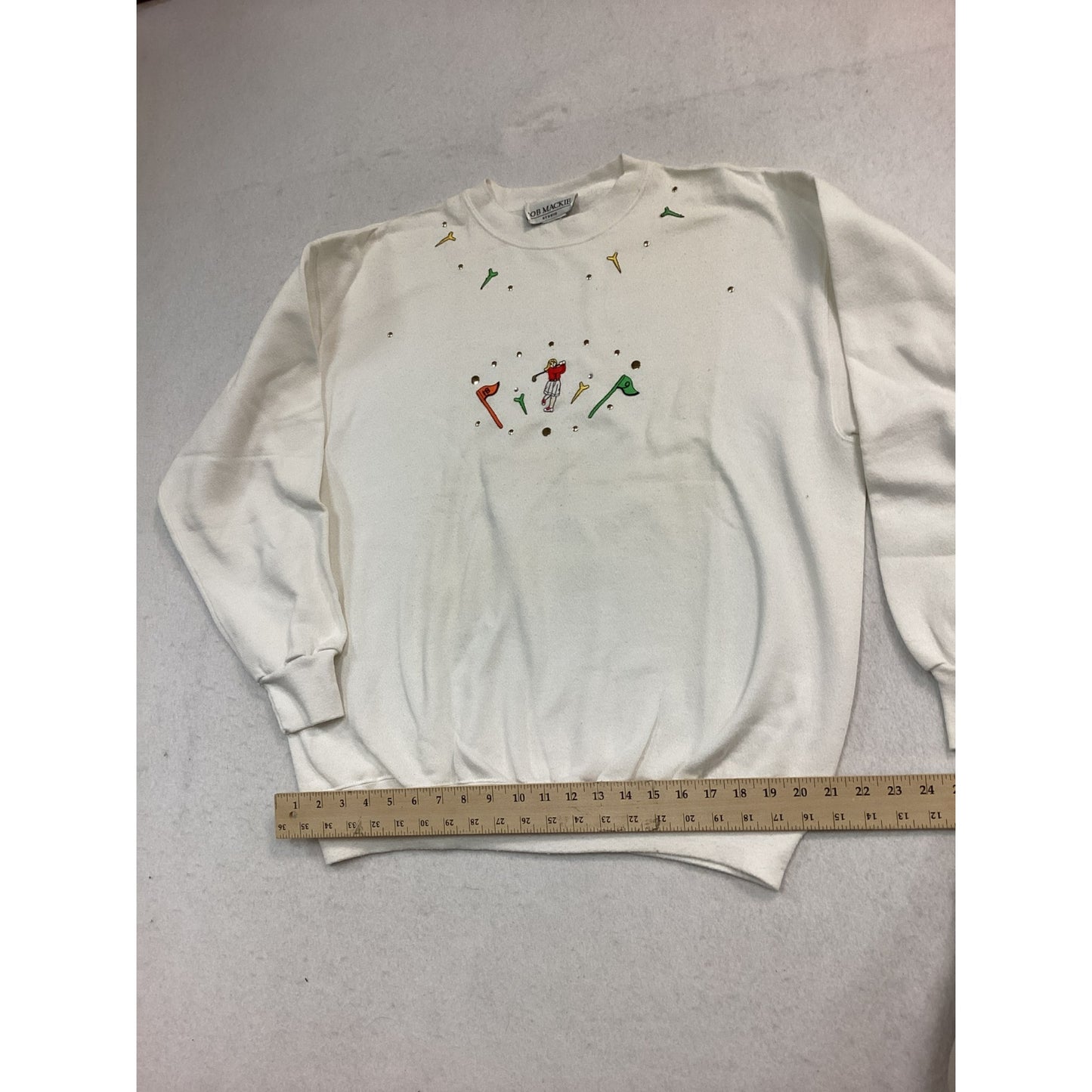 White Bob Mackie Golf Sweater