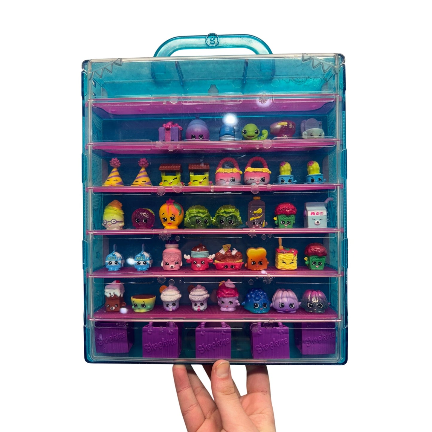 Shopkins Collectors Case With 38 Assorted Mini Figures & Blue Display Box #5925