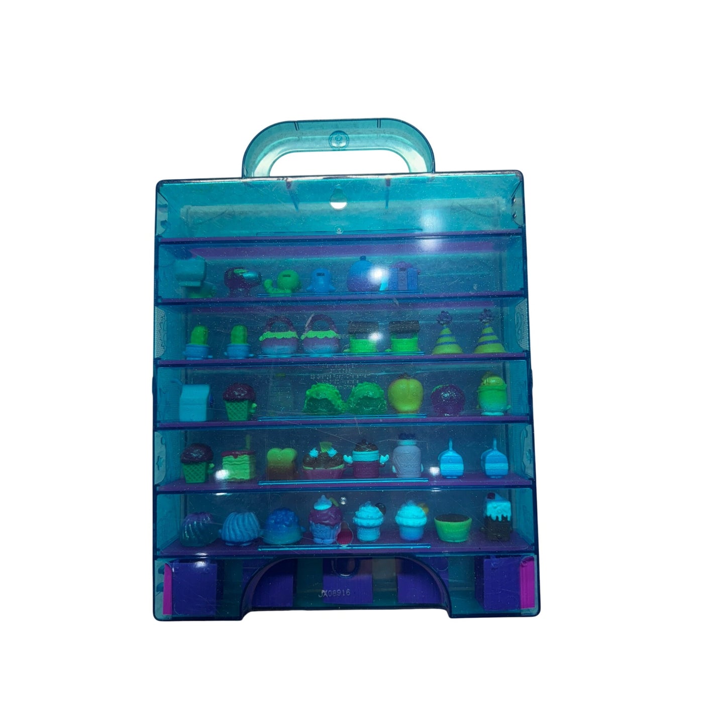 Shopkins Collectors Case With 38 Assorted Mini Figures & Blue Display Box #5925