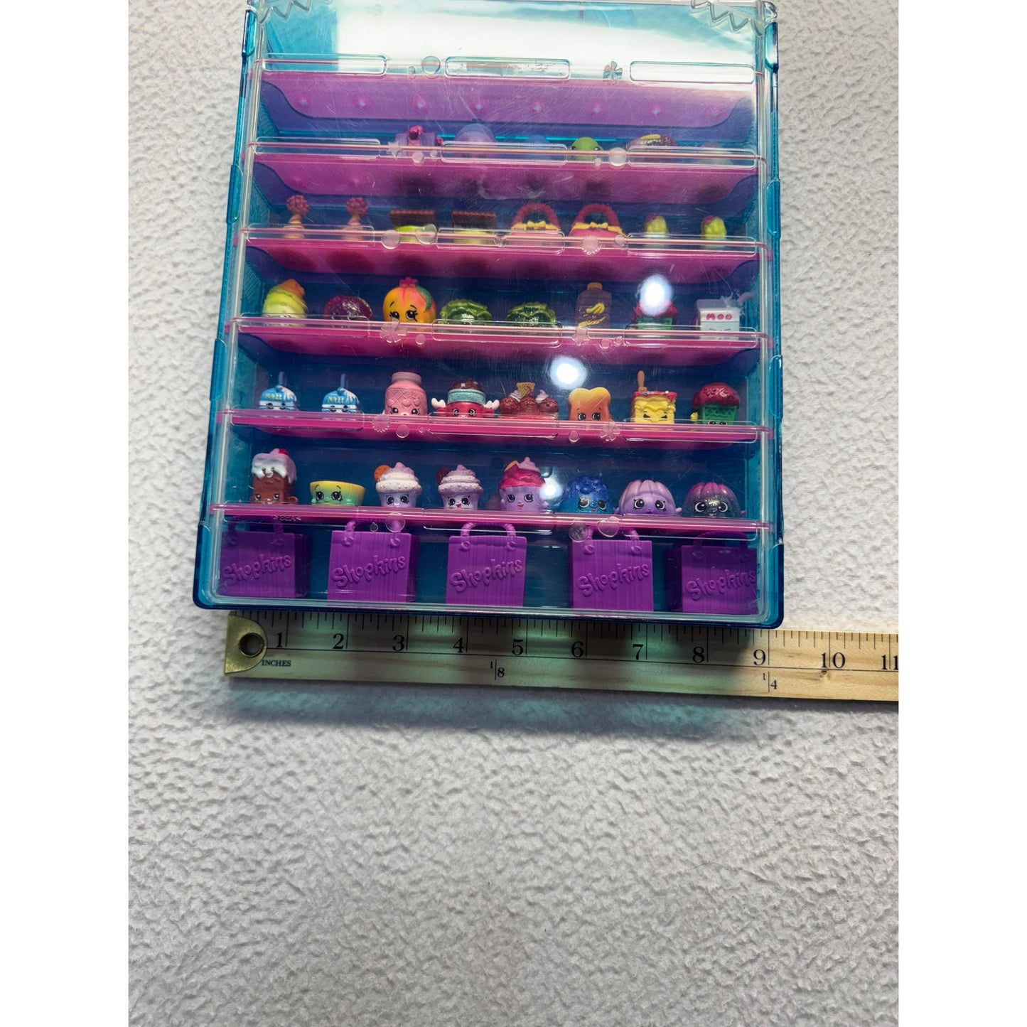 Shopkins Collectors Case With 38 Assorted Mini Figures & Blue Display Box #5925