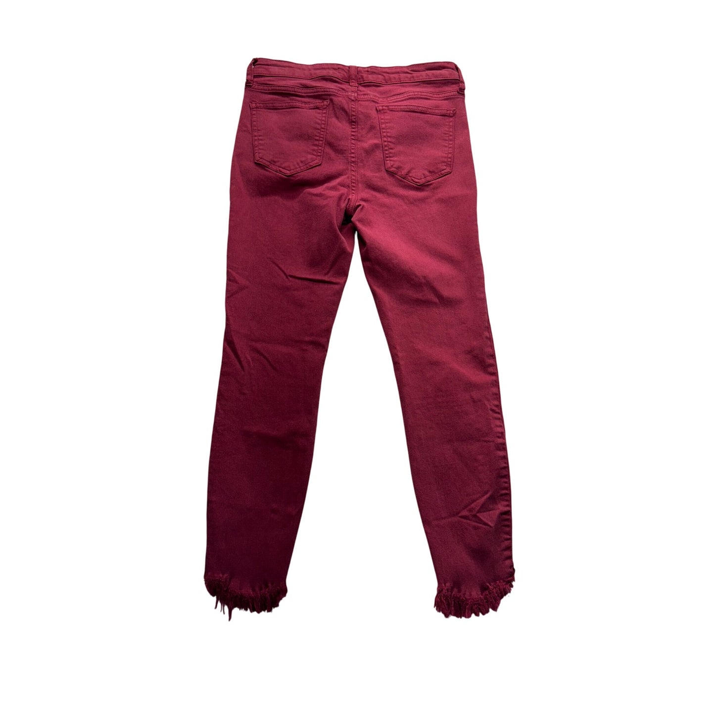 Cello Frayed Hem Jeans Size 7 Cotton/Rayon Red #7932