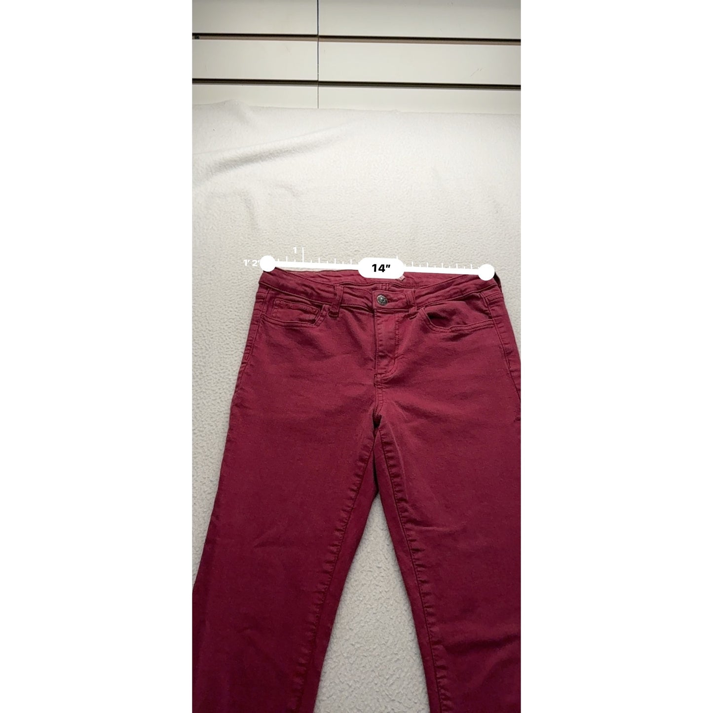 Cello Frayed Hem Jeans Size 7 Cotton/Rayon Red #7932