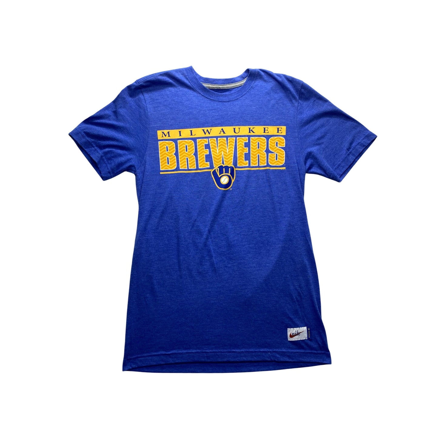 Nike Milwaukee Brewers Blue T-Shirt Regular Fit Small #7382