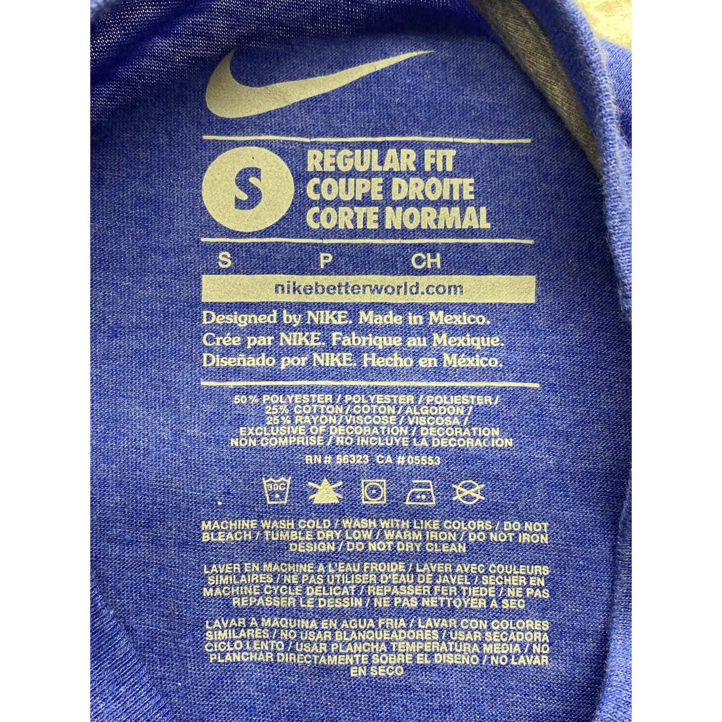 Nike Milwaukee Brewers Blue T-Shirt Regular Fit Small #7382