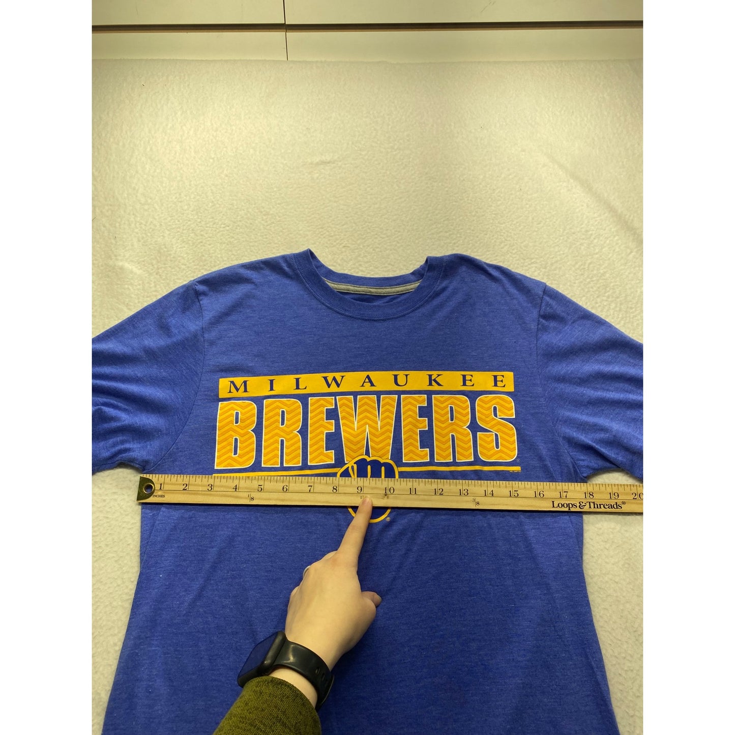 Nike Milwaukee Brewers Blue T-Shirt Regular Fit Small #7382