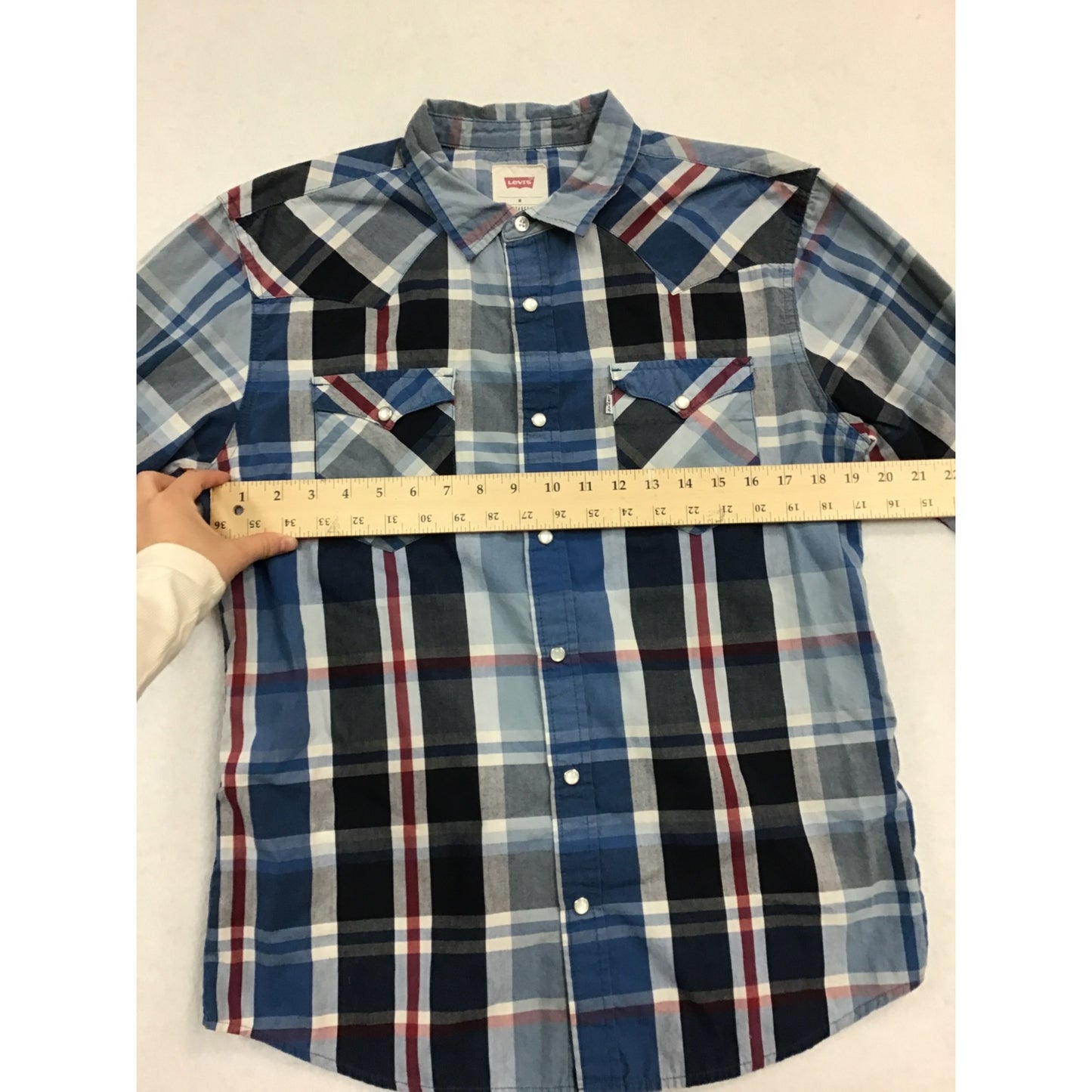 Mens Vintage Snap Button Shirt