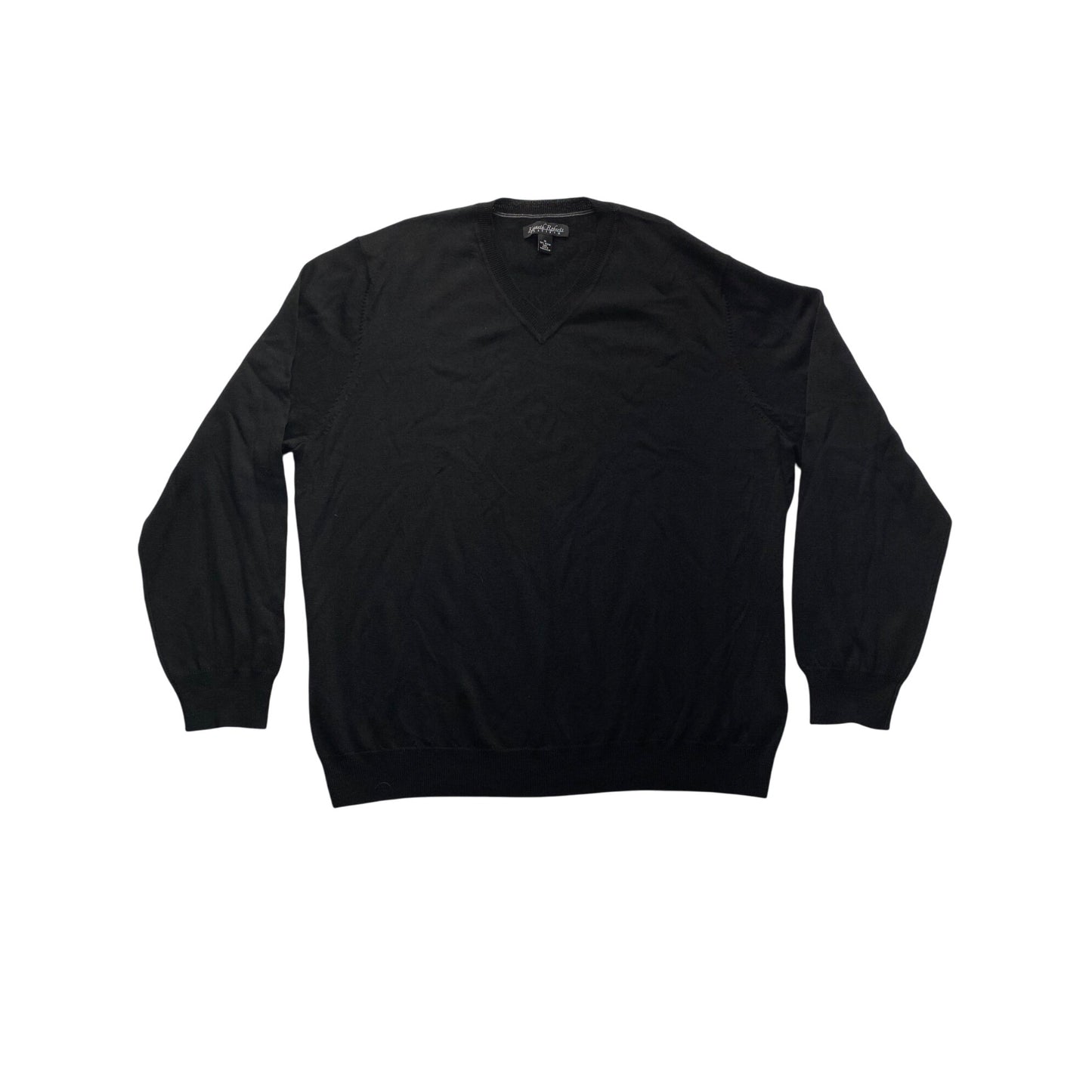 Kenneth Roberts Platinum V-Neck Sweater XL 100% Merino Wool #7192