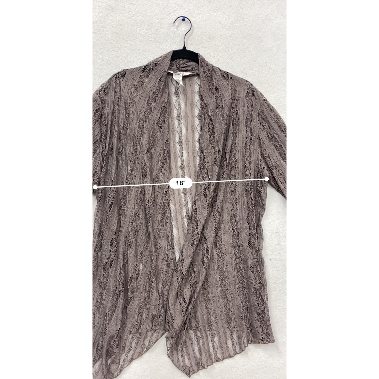 Karen Hart Lace Cardigan Open Front XL #496A