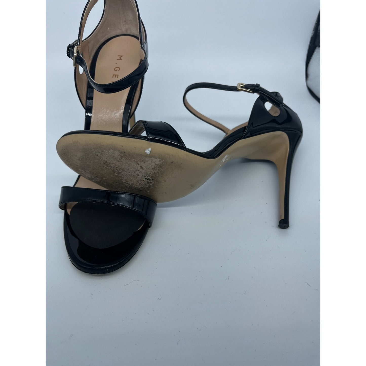 Women’s M. Gemi black patent Lucciola heels #2533