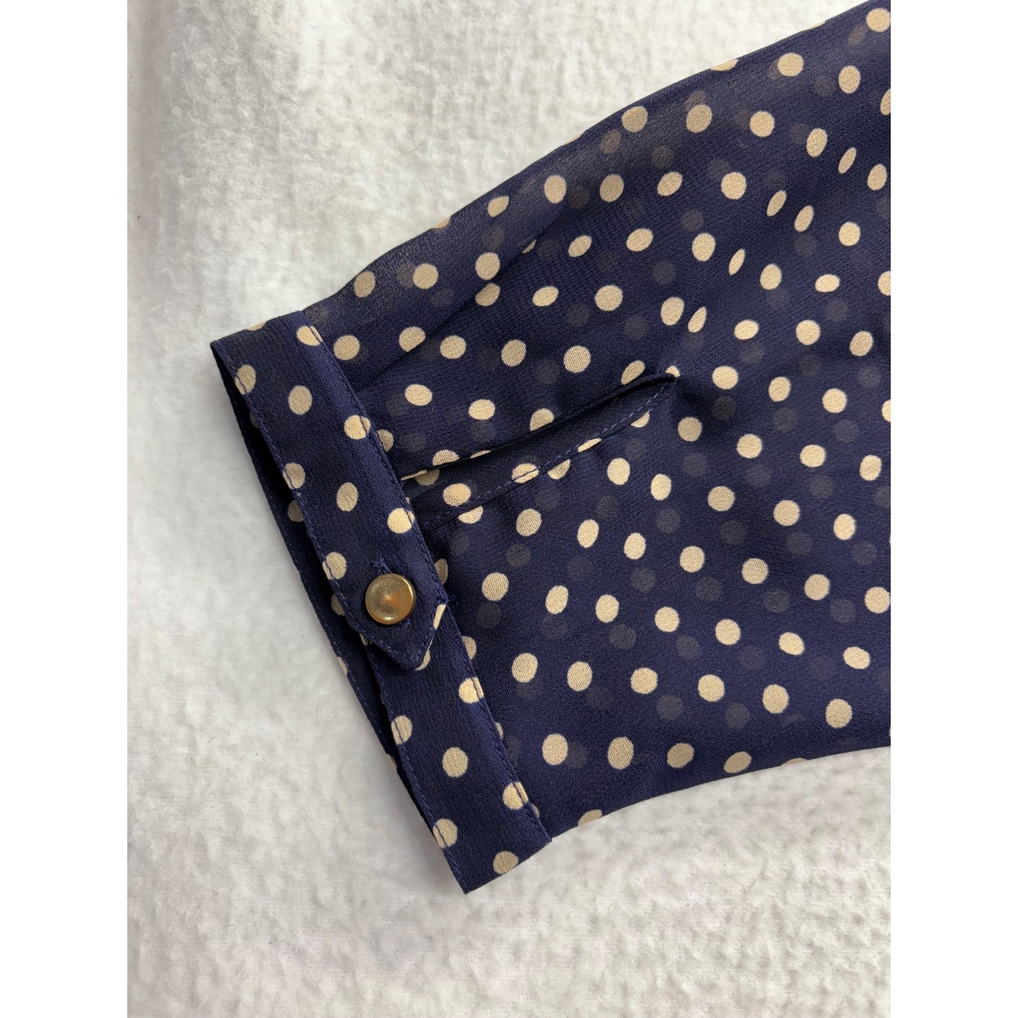 Yumi Polka Dot Wrap Dress Navy With Lace Detail #7545