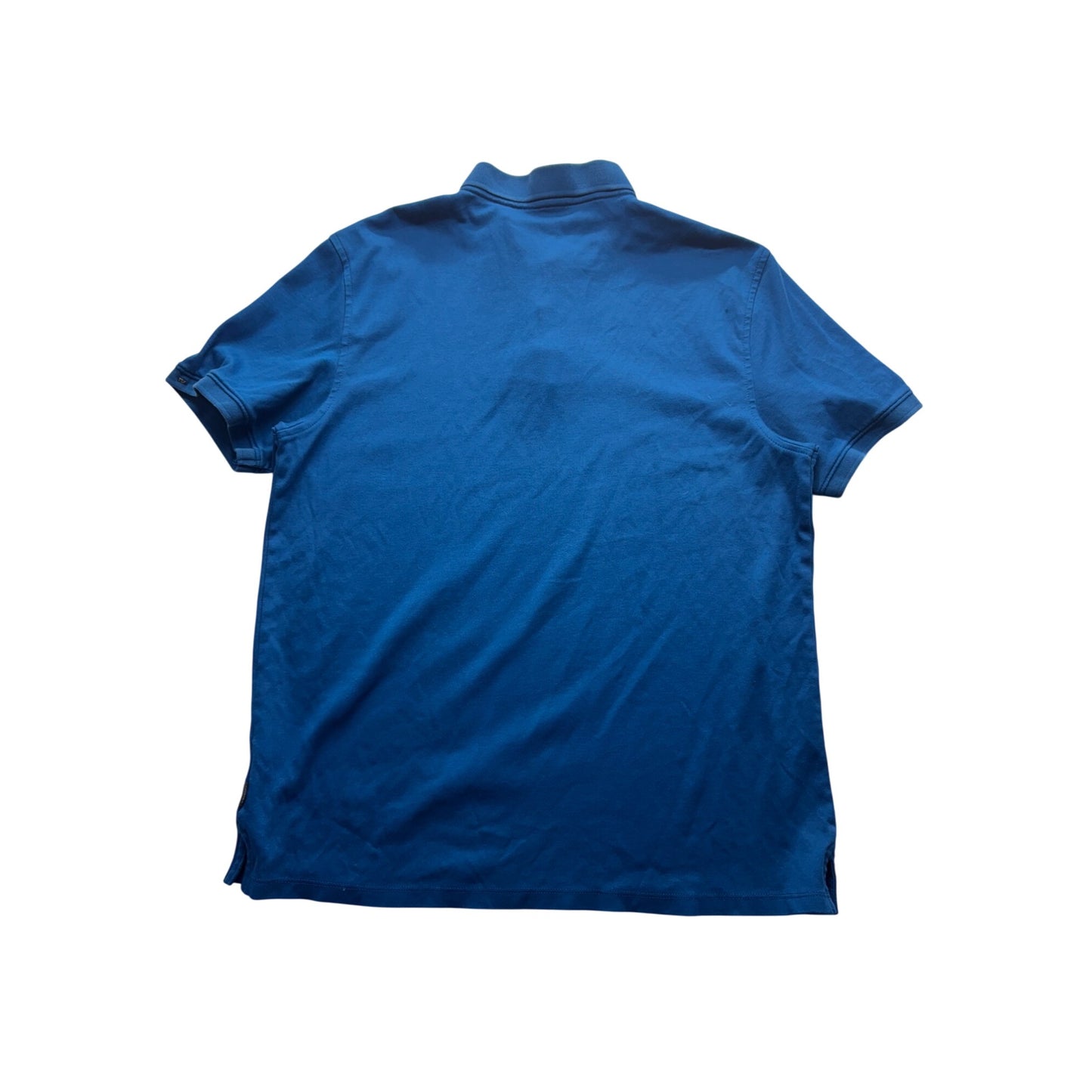 Calvin Klein Mens Polo Shirt Blue Cotton Size M #7879