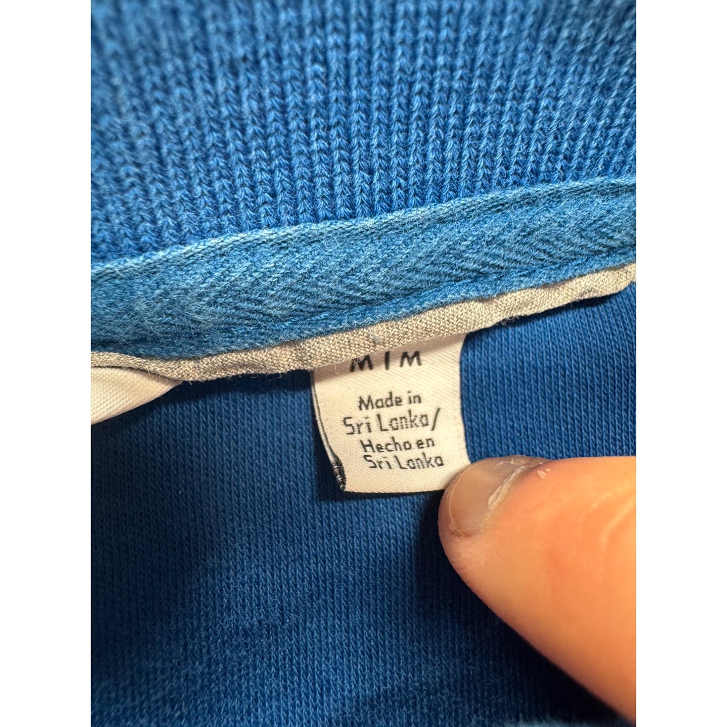 Calvin Klein Mens Polo Shirt Blue Cotton Size M #7879