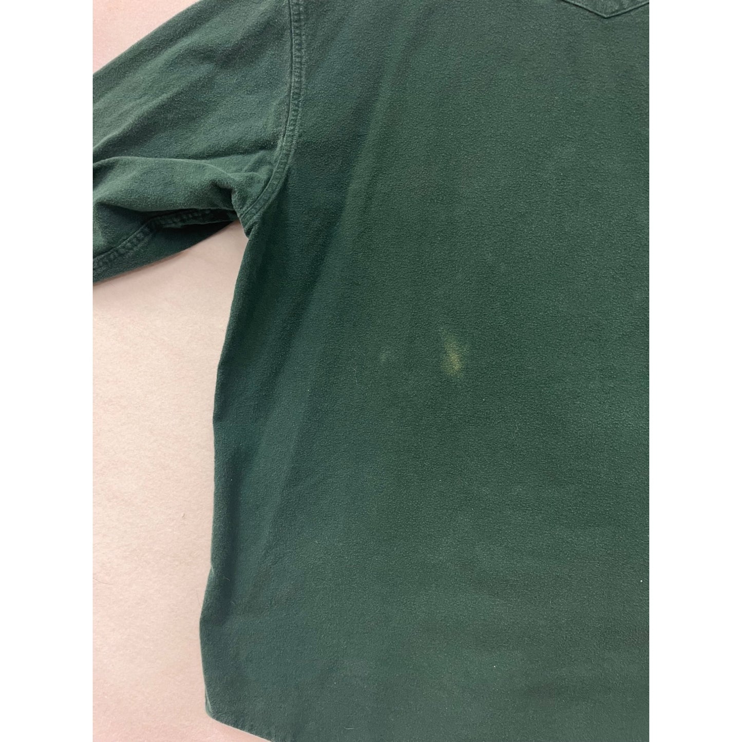 Vintage Mens Green Button-Up Long Sleeve Western Shirt 2XLT 100% Cotton #8143