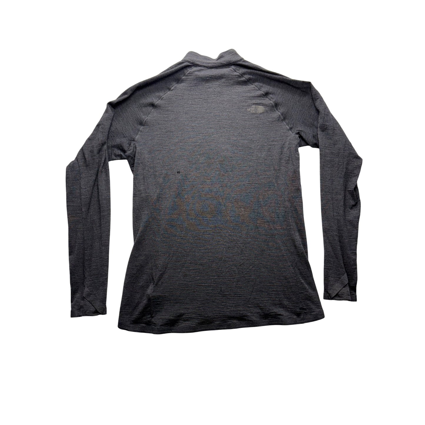 The North Face Mens Grey Wool Quarter-Zip Pullover #7629