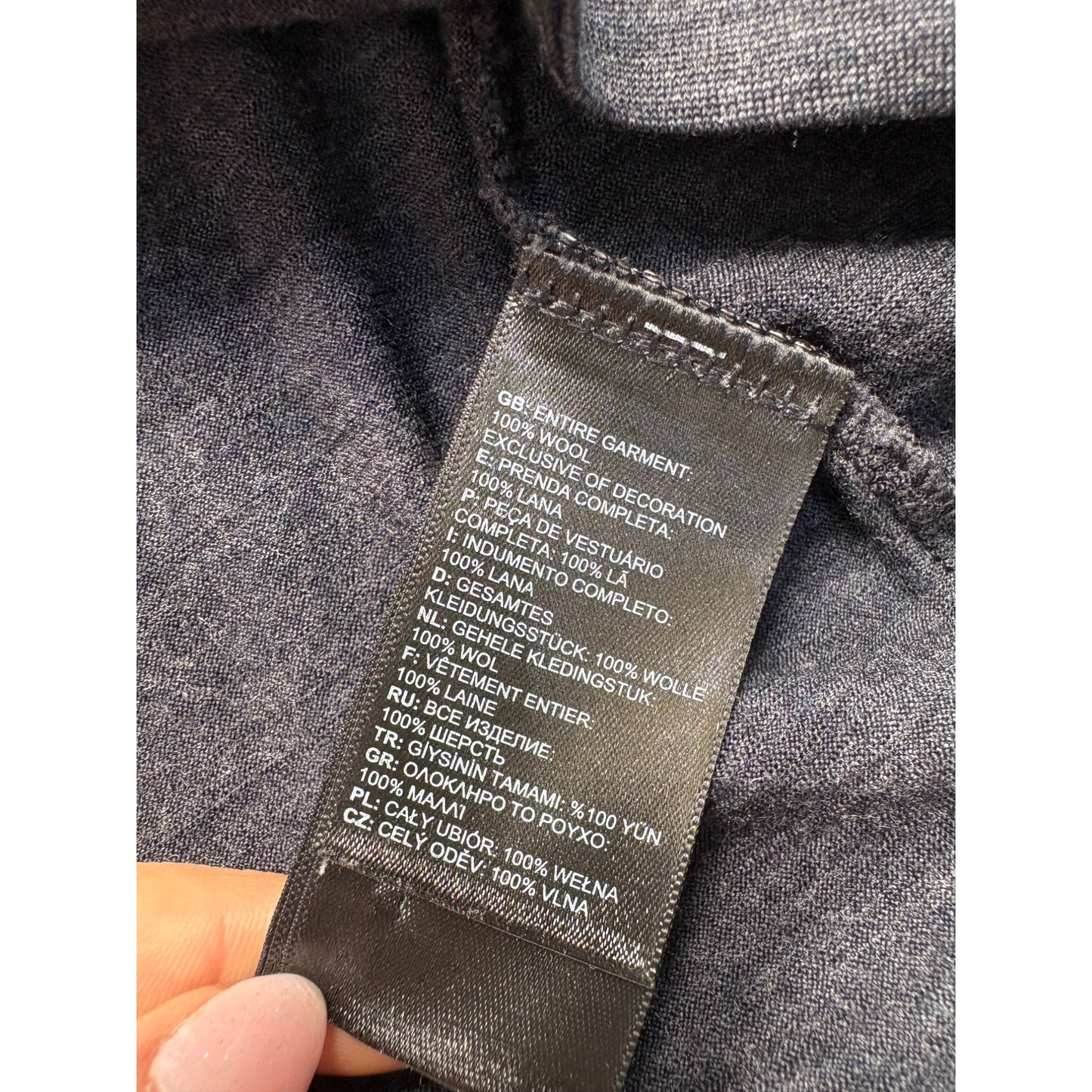 The North Face Mens Grey Wool Quarter-Zip Pullover #7629
