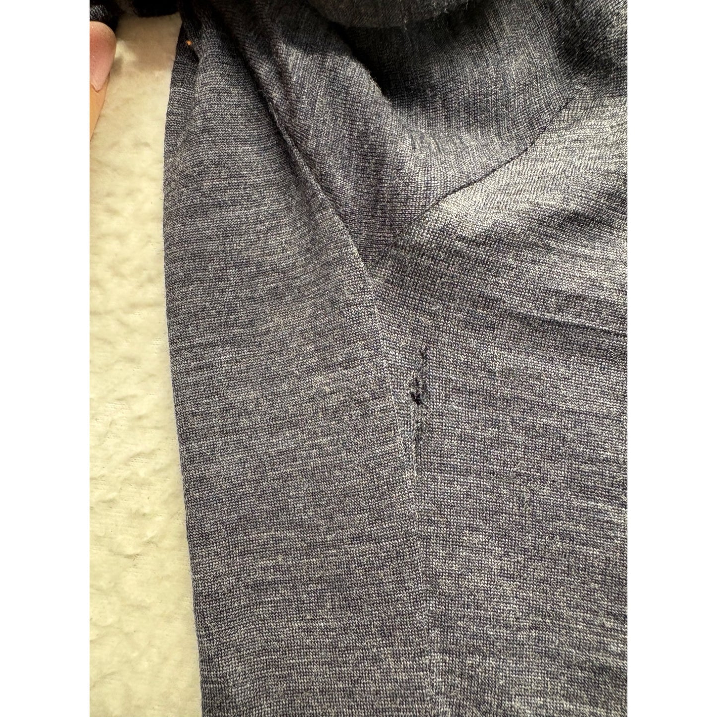The North Face Mens Grey Wool Quarter-Zip Pullover #7629