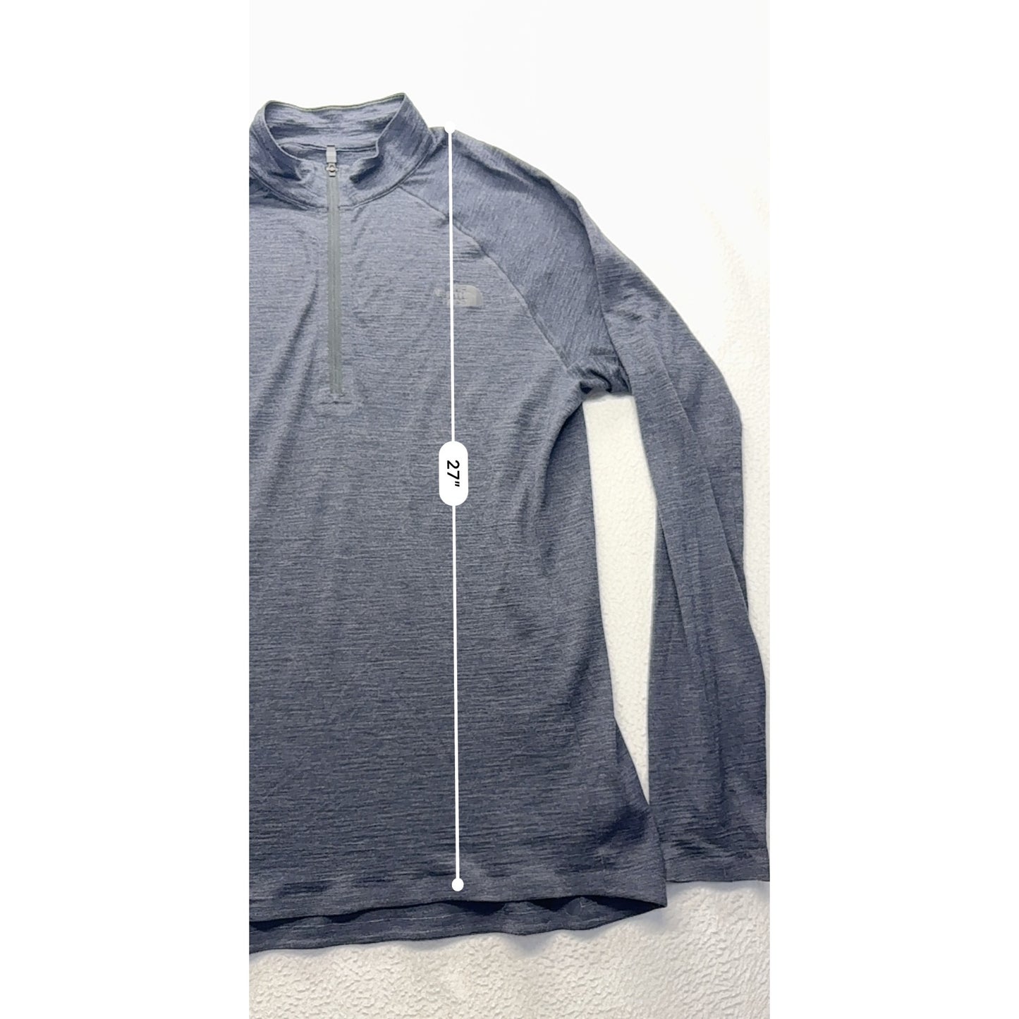 The North Face Mens Grey Wool Quarter-Zip Pullover #7629