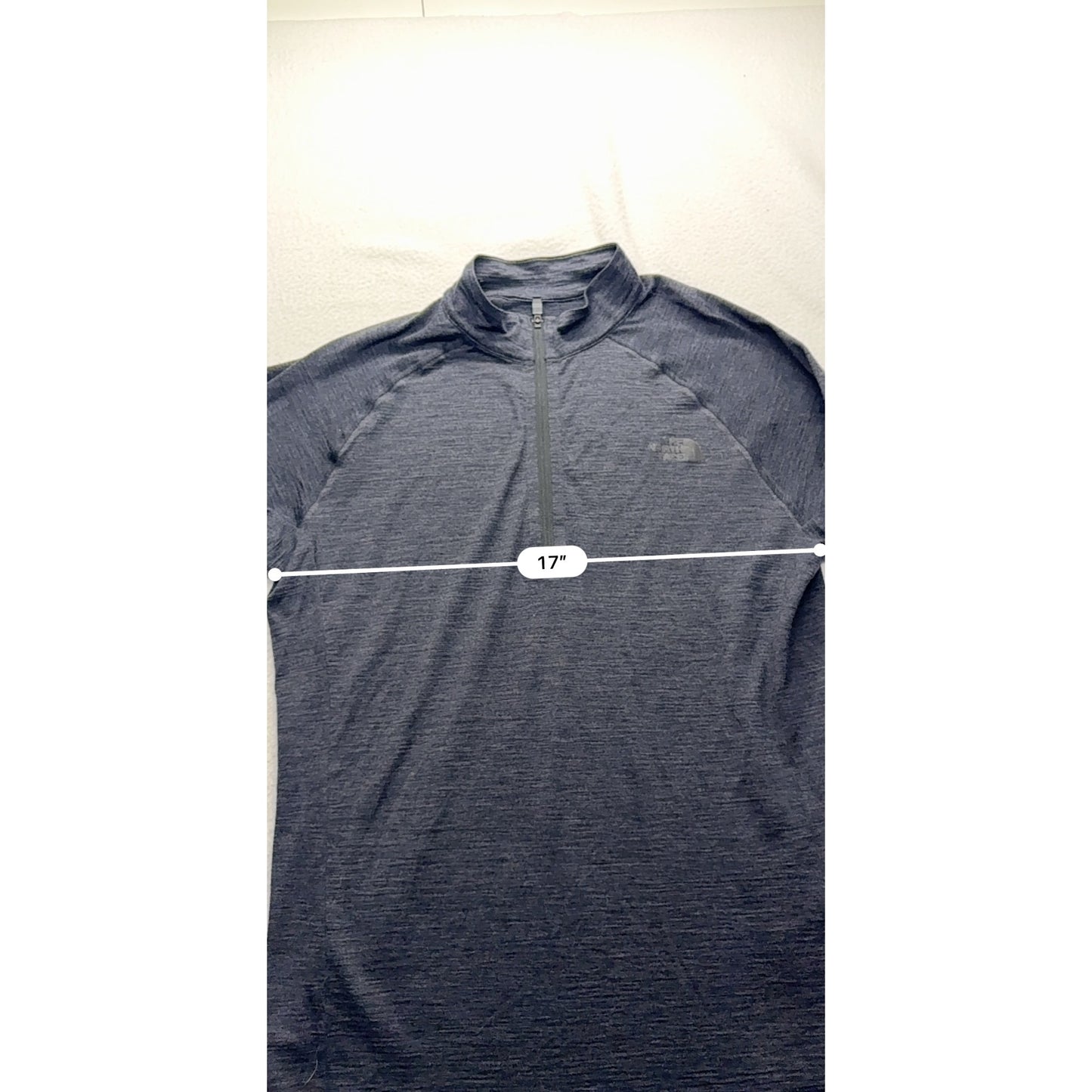 The North Face Mens Grey Wool Quarter-Zip Pullover #7629