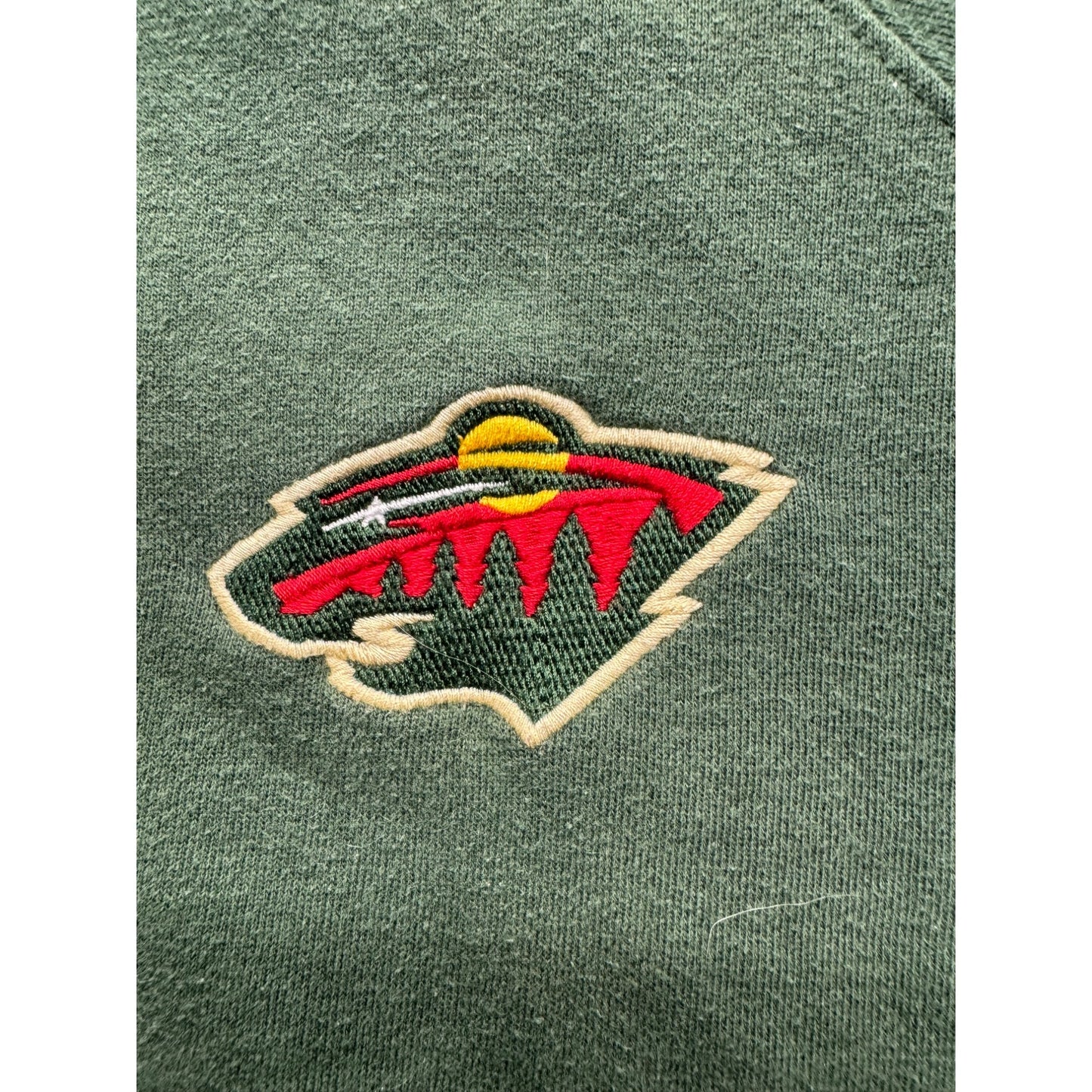 Men’s Minnesota Wild Green 1/4 Zip Pullover Sweatshirt #7741