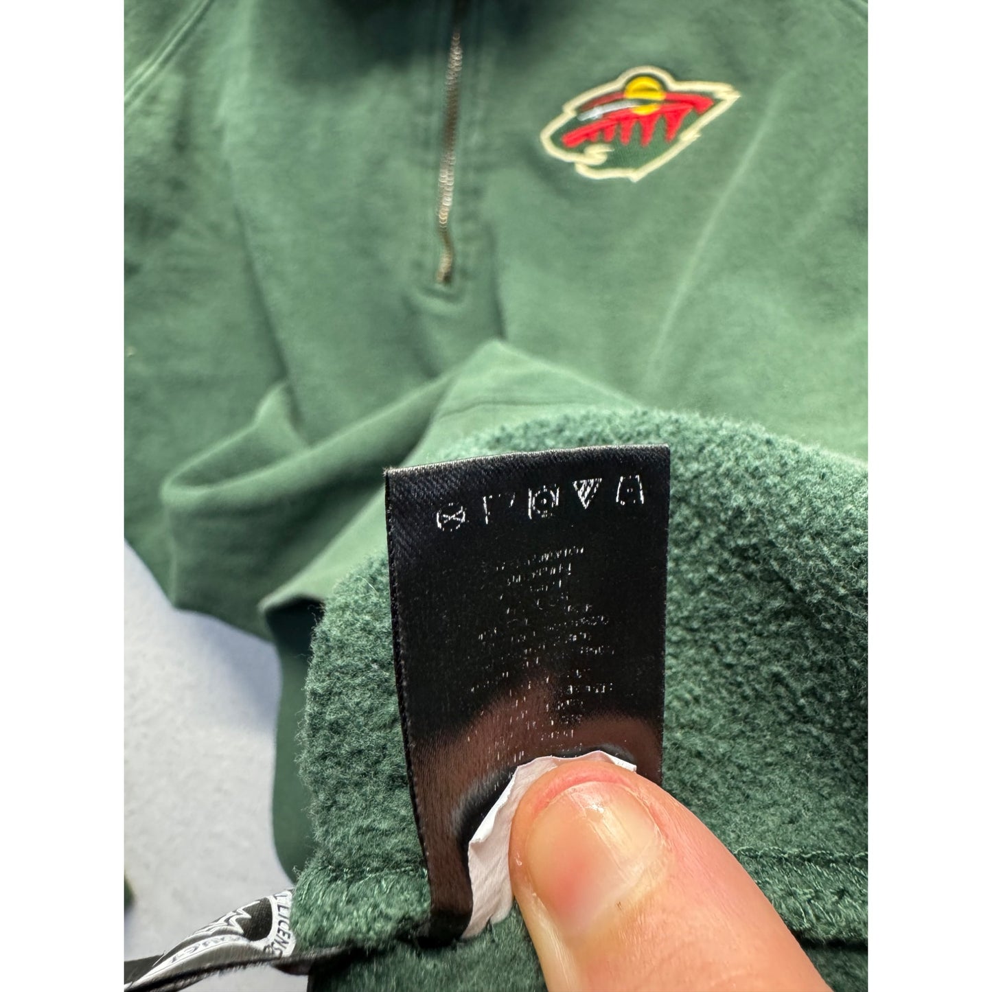 Men’s Minnesota Wild Green 1/4 Zip Pullover Sweatshirt #7741