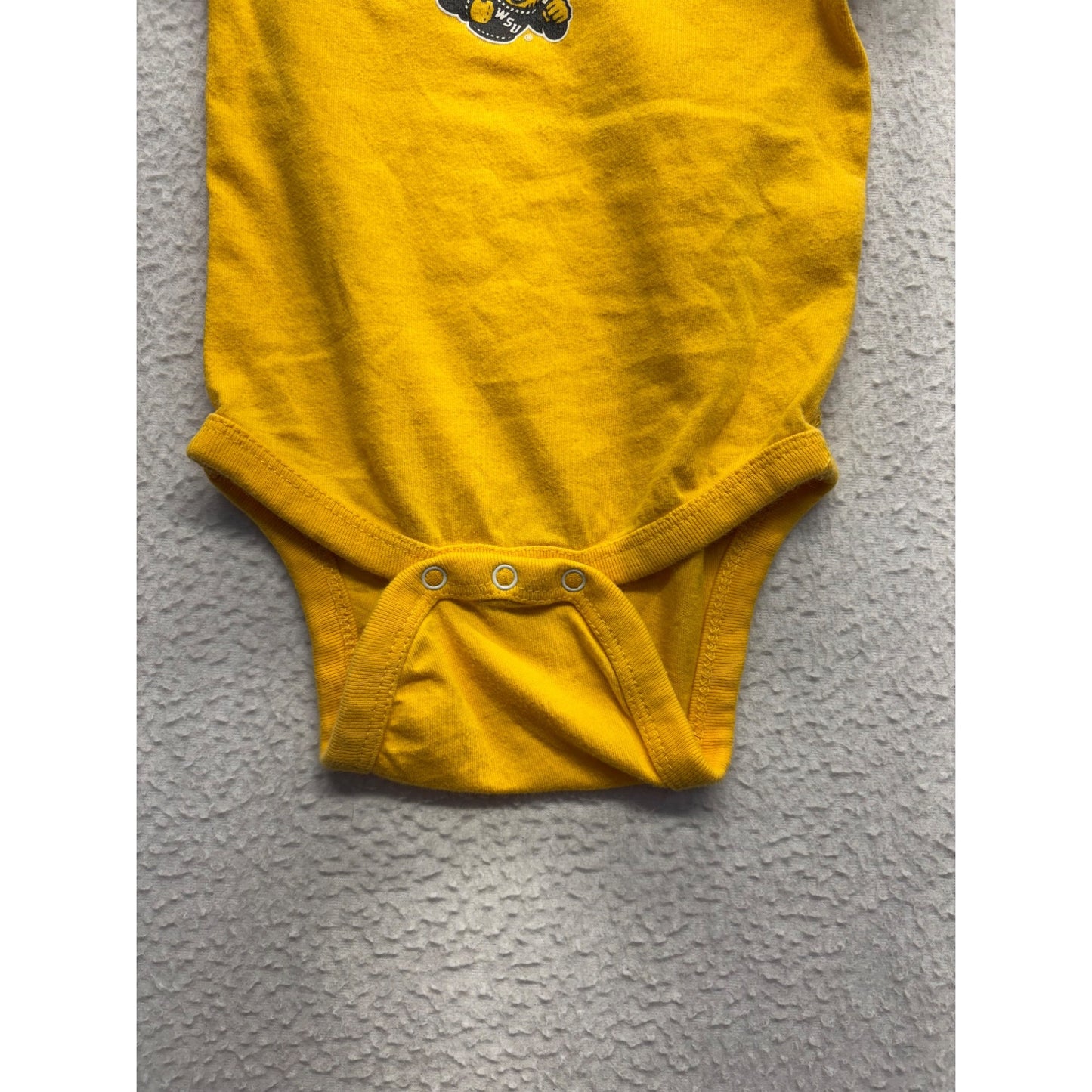 Wichita State Infant bodysuit 6M Yellow Short Sleeve #7450