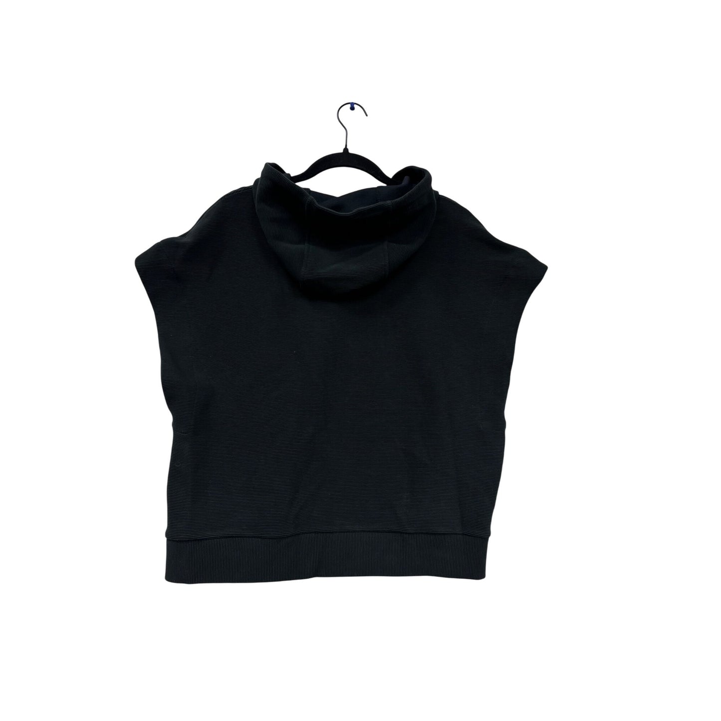 Varley Sleeveless Black Ribbed Hoodie M #762A