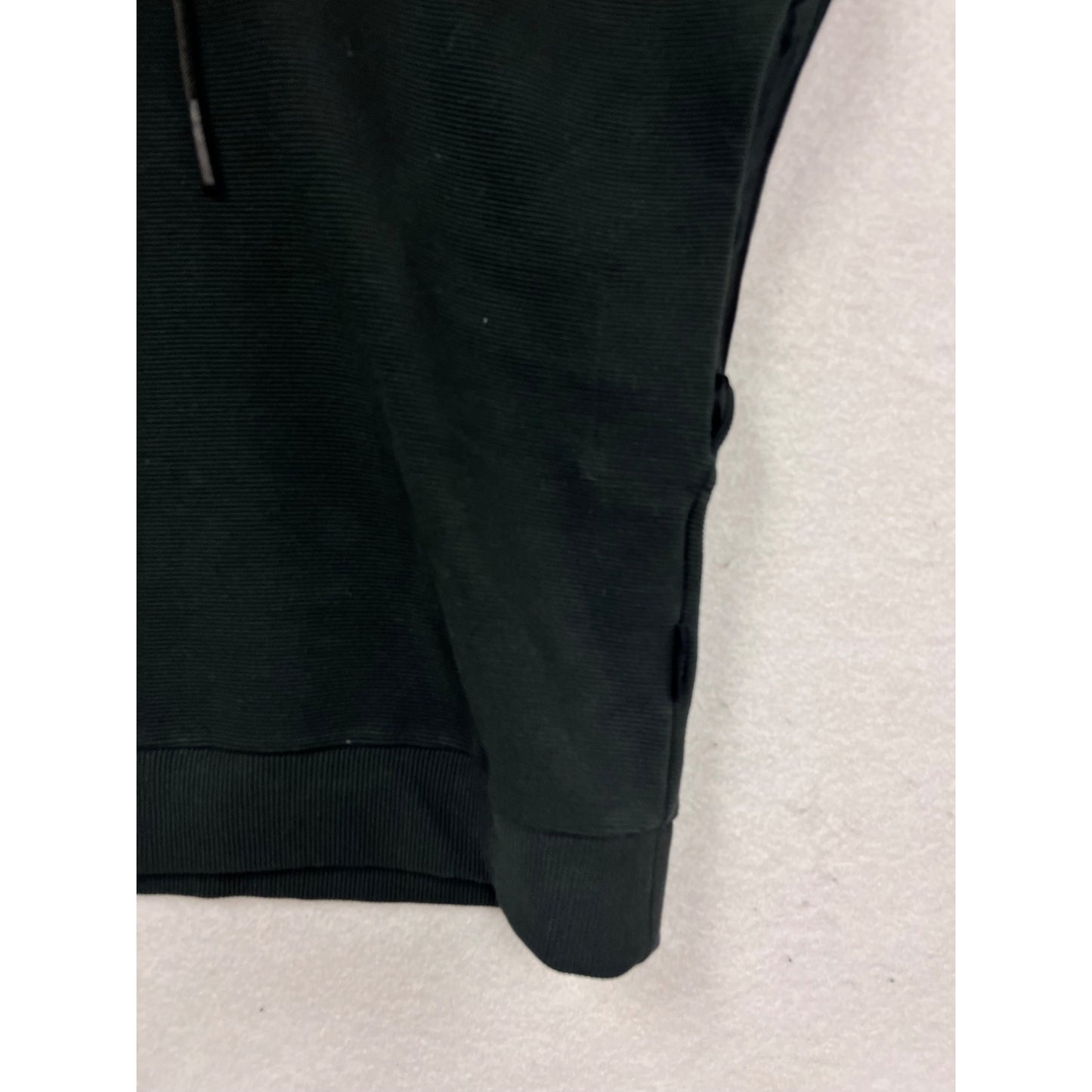 Varley Sleeveless Black Ribbed Hoodie M #762A