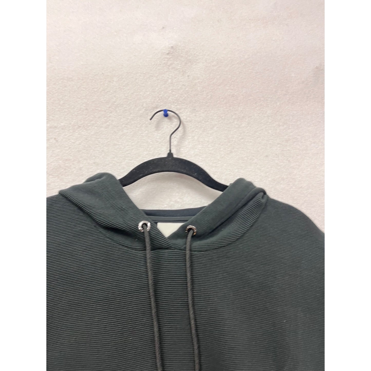 Varley Sleeveless Black Ribbed Hoodie M #762A