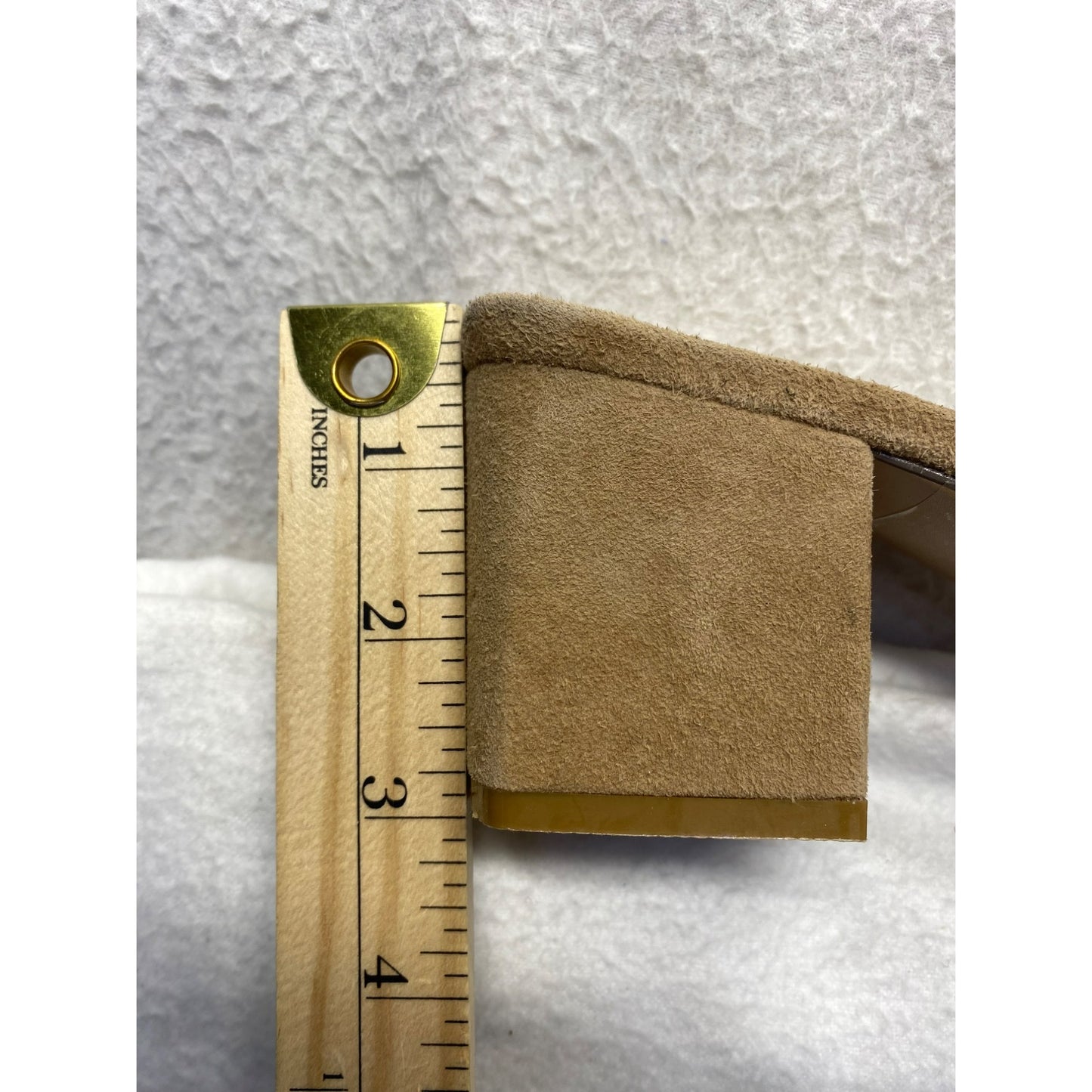 Raye Clear & Tan Block Heel Mule Sandals #5844