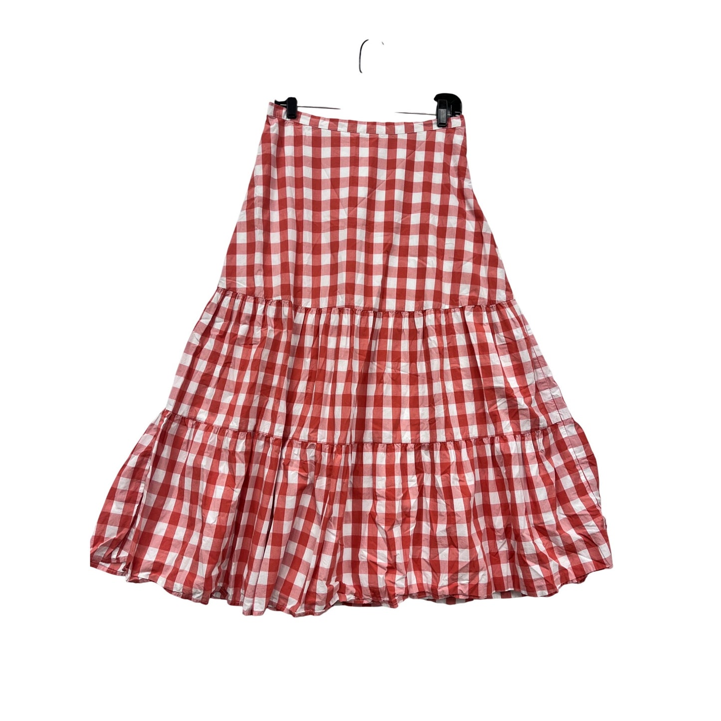 Gap Red & White Gingham Tiered Skirt M Tall #407A