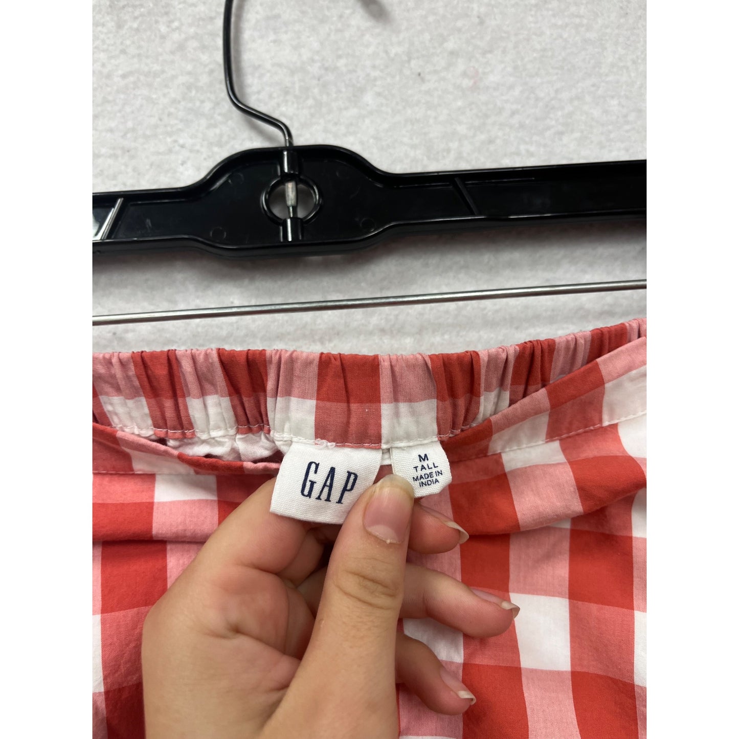 Gap Red & White Gingham Tiered Skirt M Tall #407A