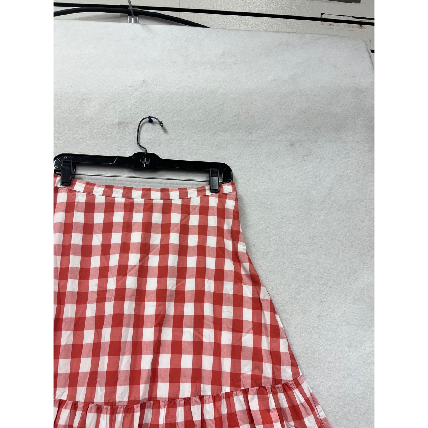 Gap Red & White Gingham Tiered Skirt M Tall #407A