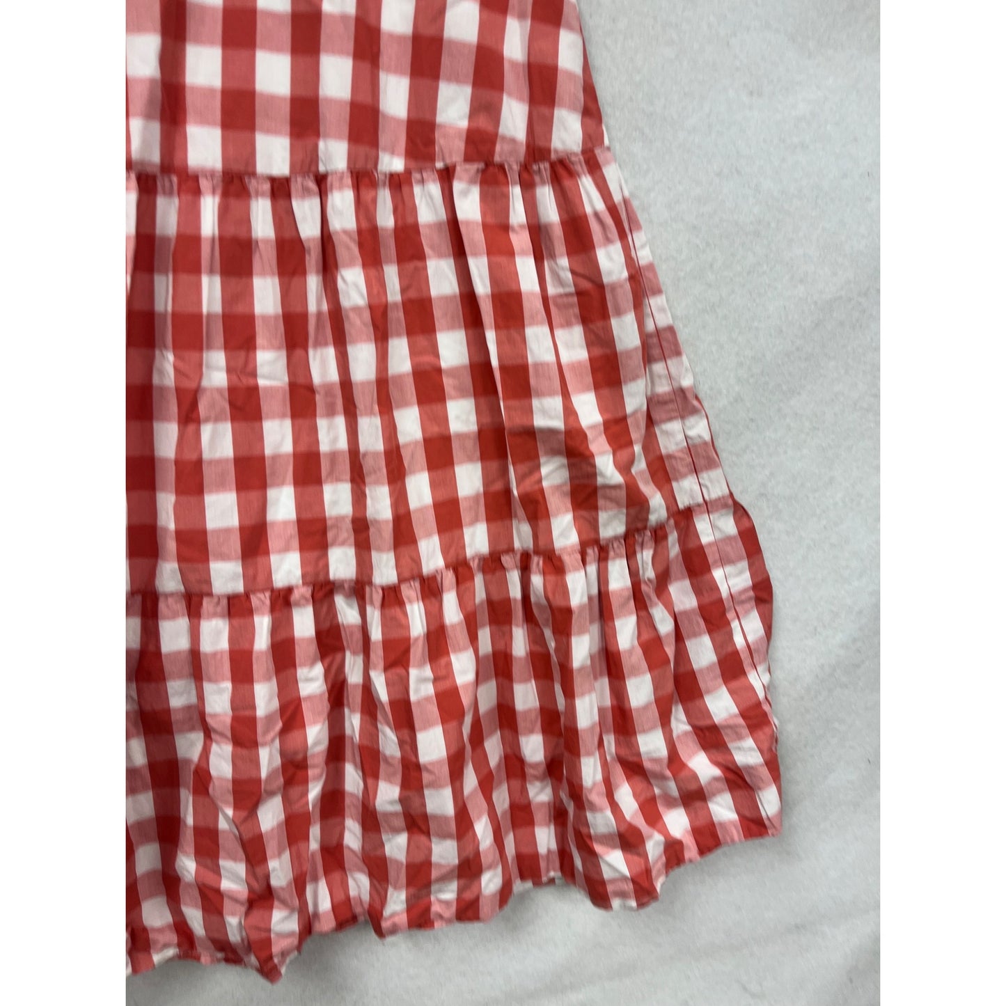 Gap Red & White Gingham Tiered Skirt M Tall #407A