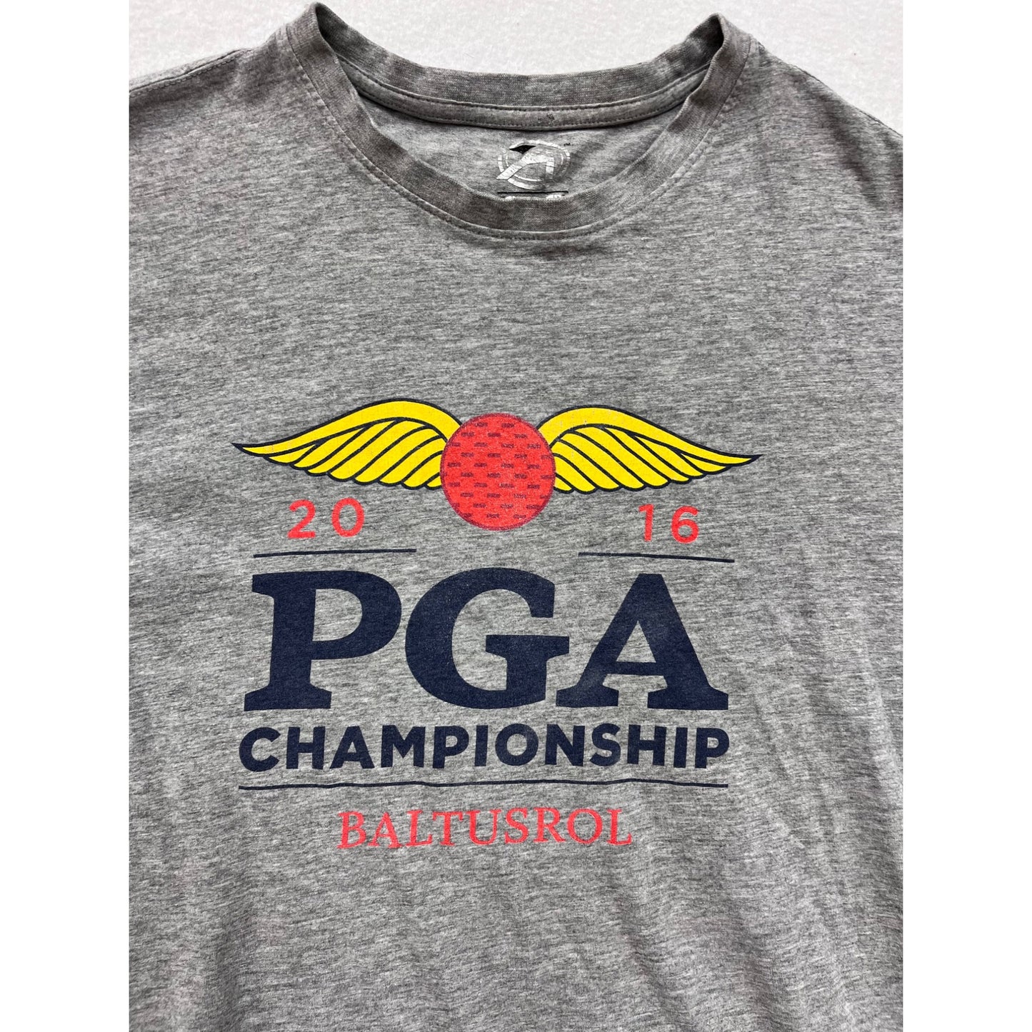 2016 PGA Championship Baltusrol Gray Men’s T-Shirt By A4 Size Medium #6426