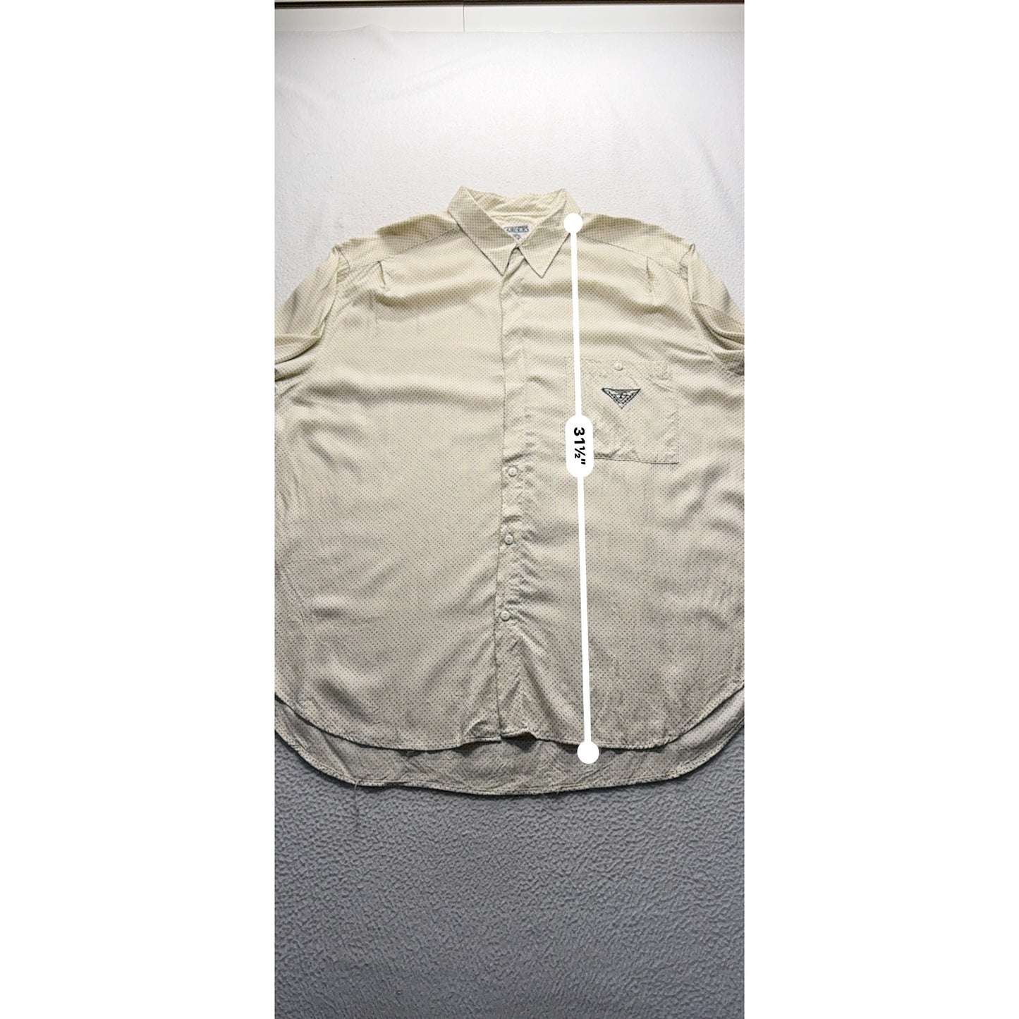 VTG Gullivers Polka Dot Button-Up Shirt XXL Tall 100% Spun Rayon #9073