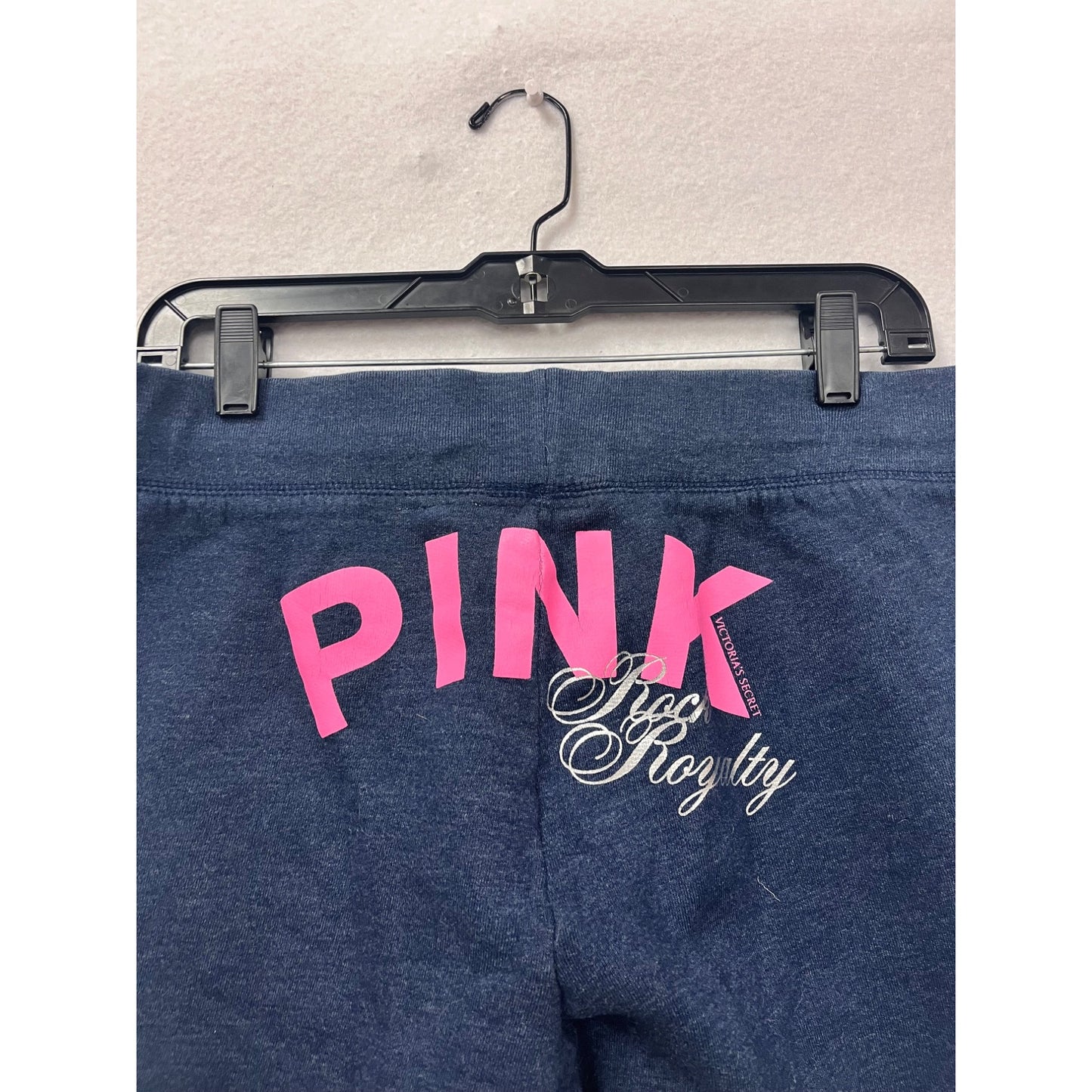 Victorias Secret Pink Jogger Sweatpants Size L W/ Rhinestone Logo #8138